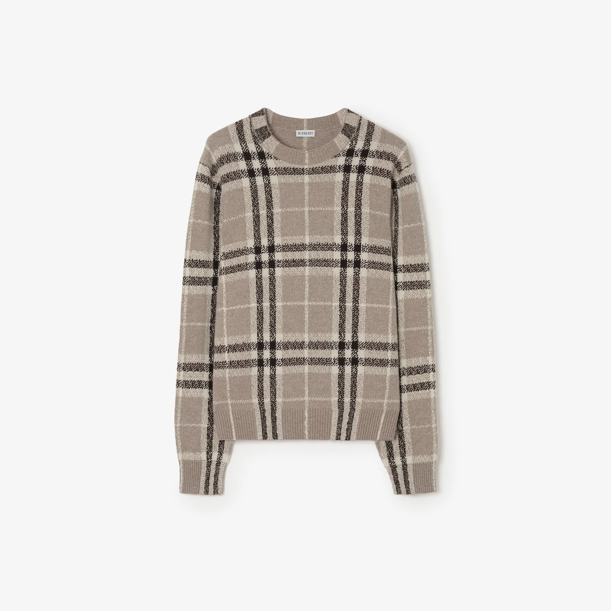 Check Cashmere Sweater - 1
