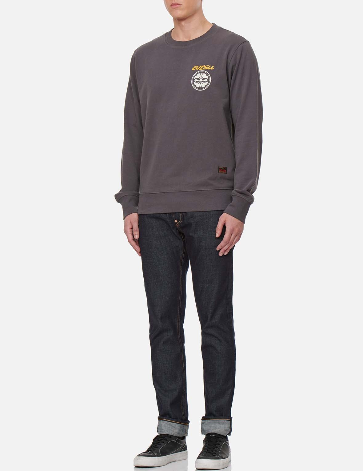 Seagull and Godhead Print Slim Fit Jeans #2010 - 4