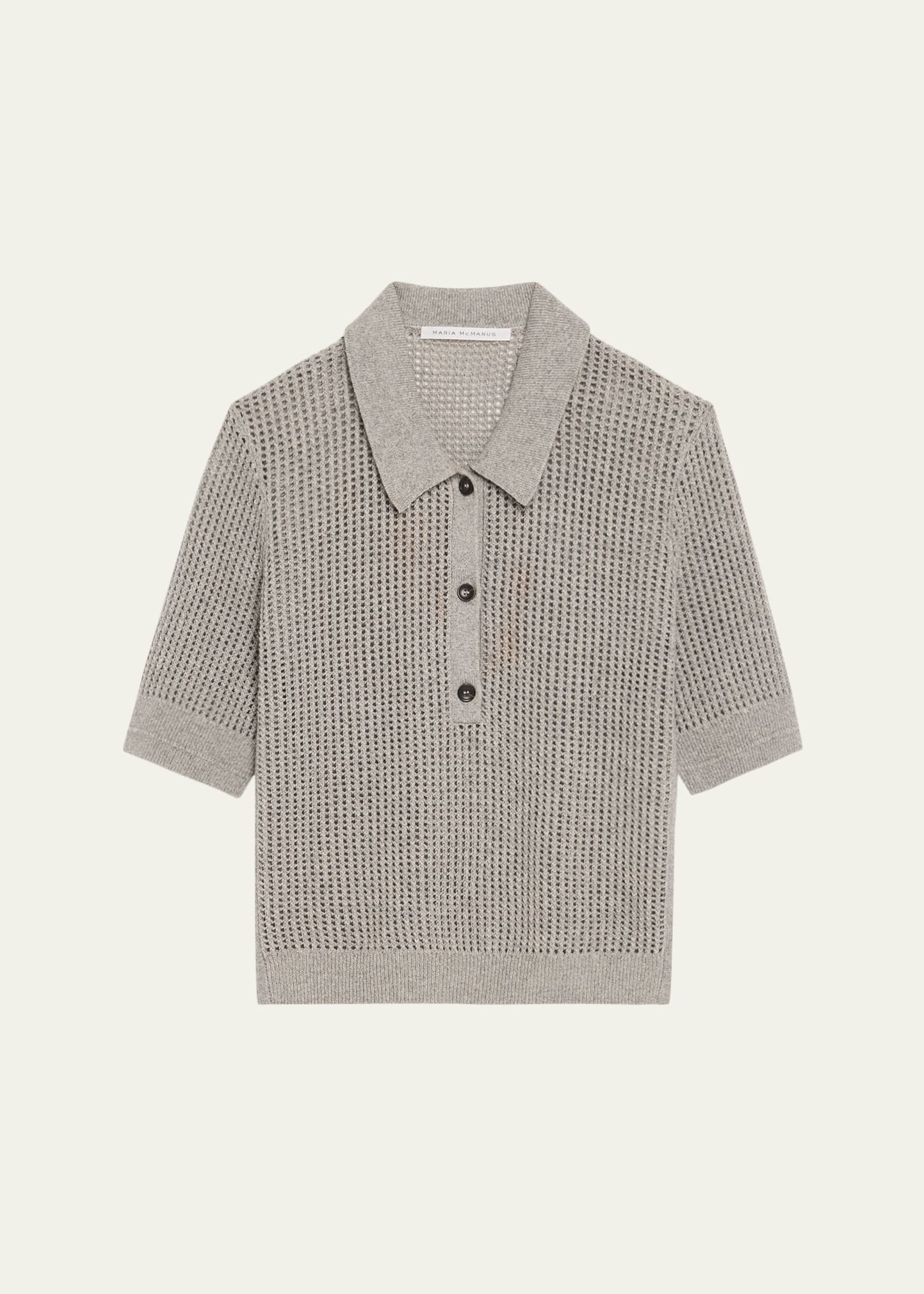 Shrunken Mesh Polo - 1