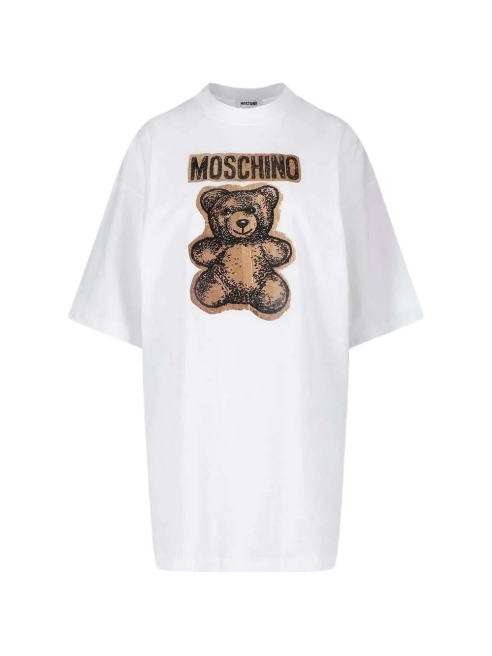 Teddy Bear logo-print T-shirt mini dress - 1