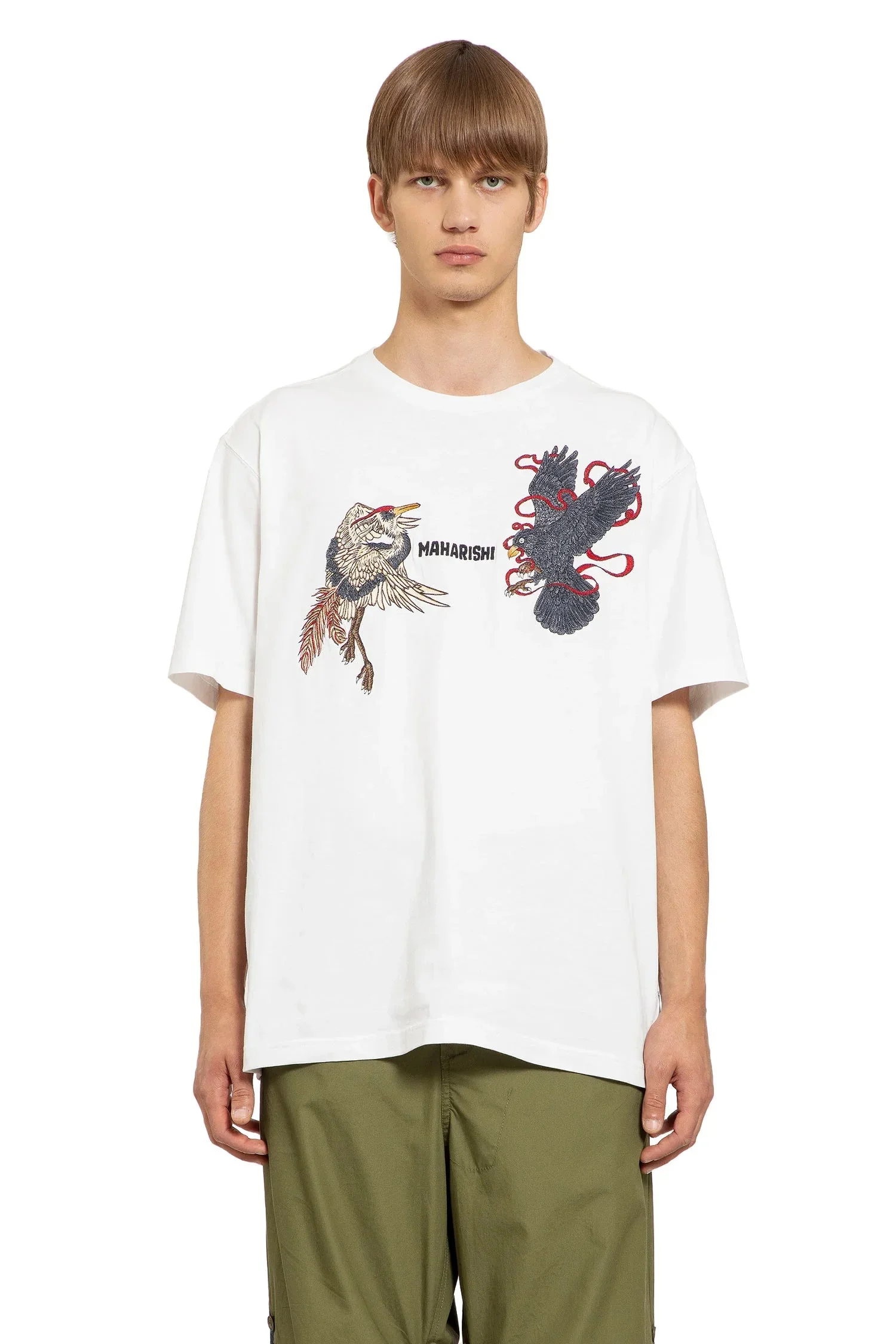 Black-Crow-White-Heron-T-Shirt - 1