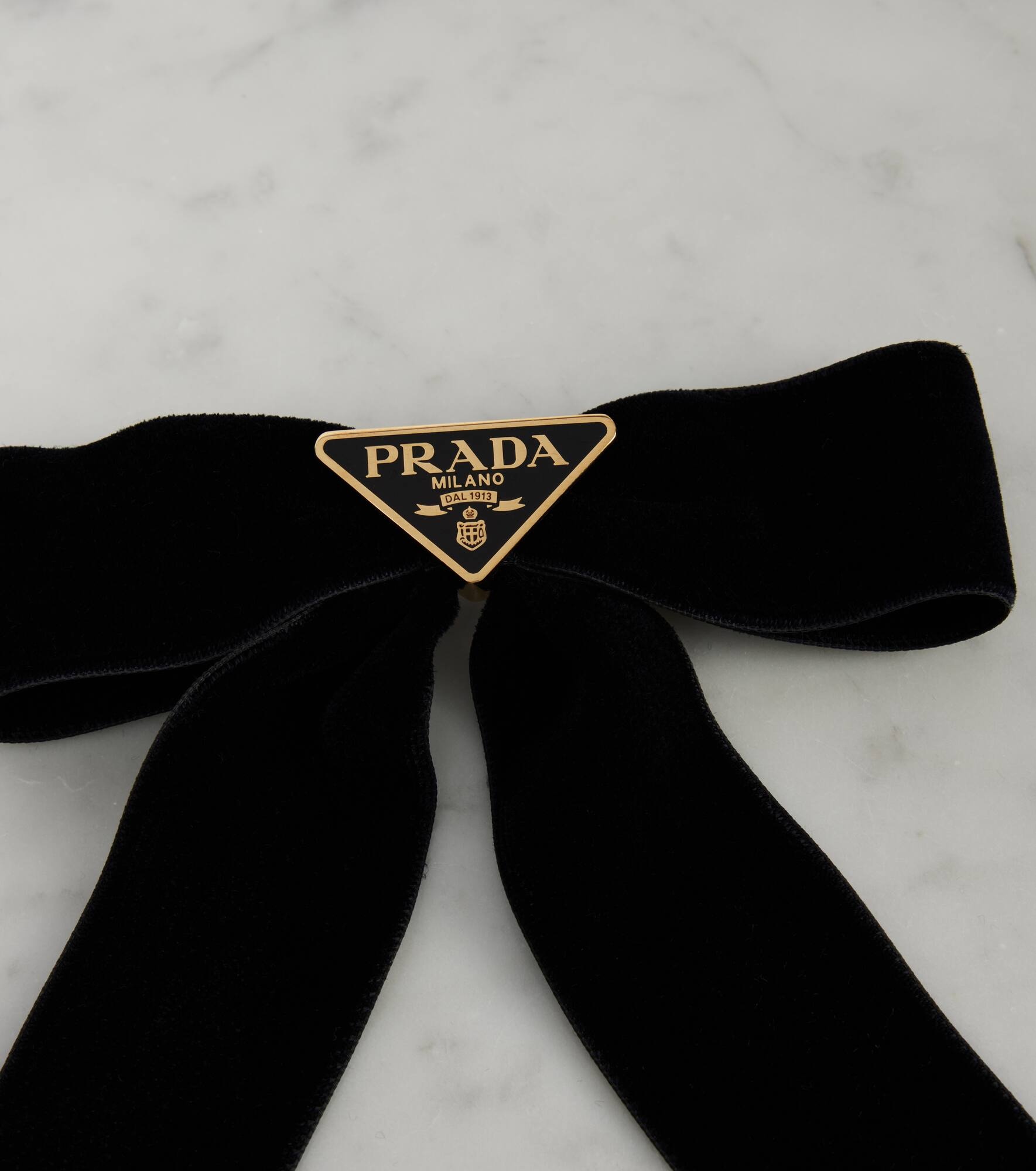 Bow-detail velvet hair clip - 4
