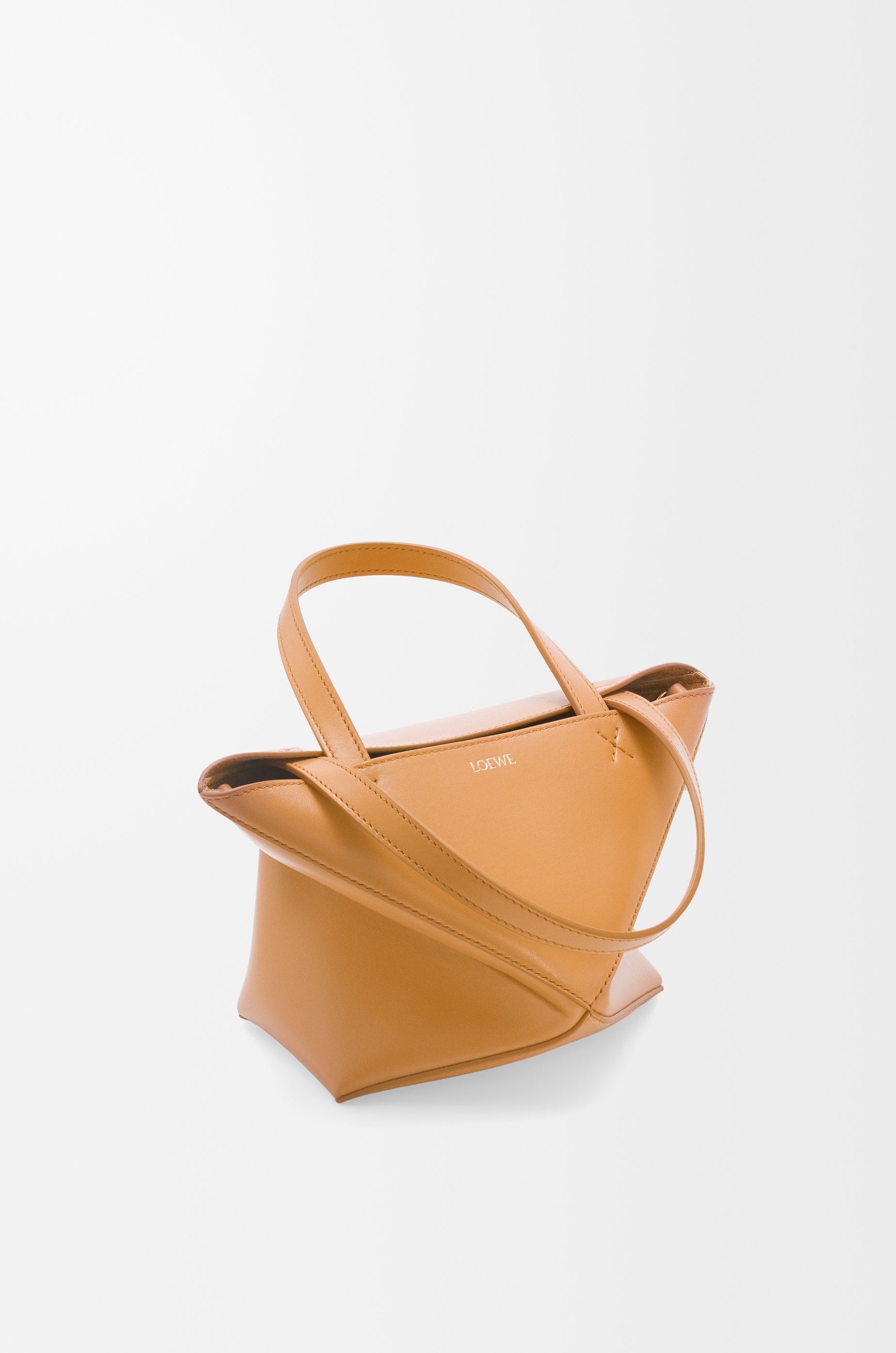 Mini Puzzle Fold Tote in shiny calfskin - 5