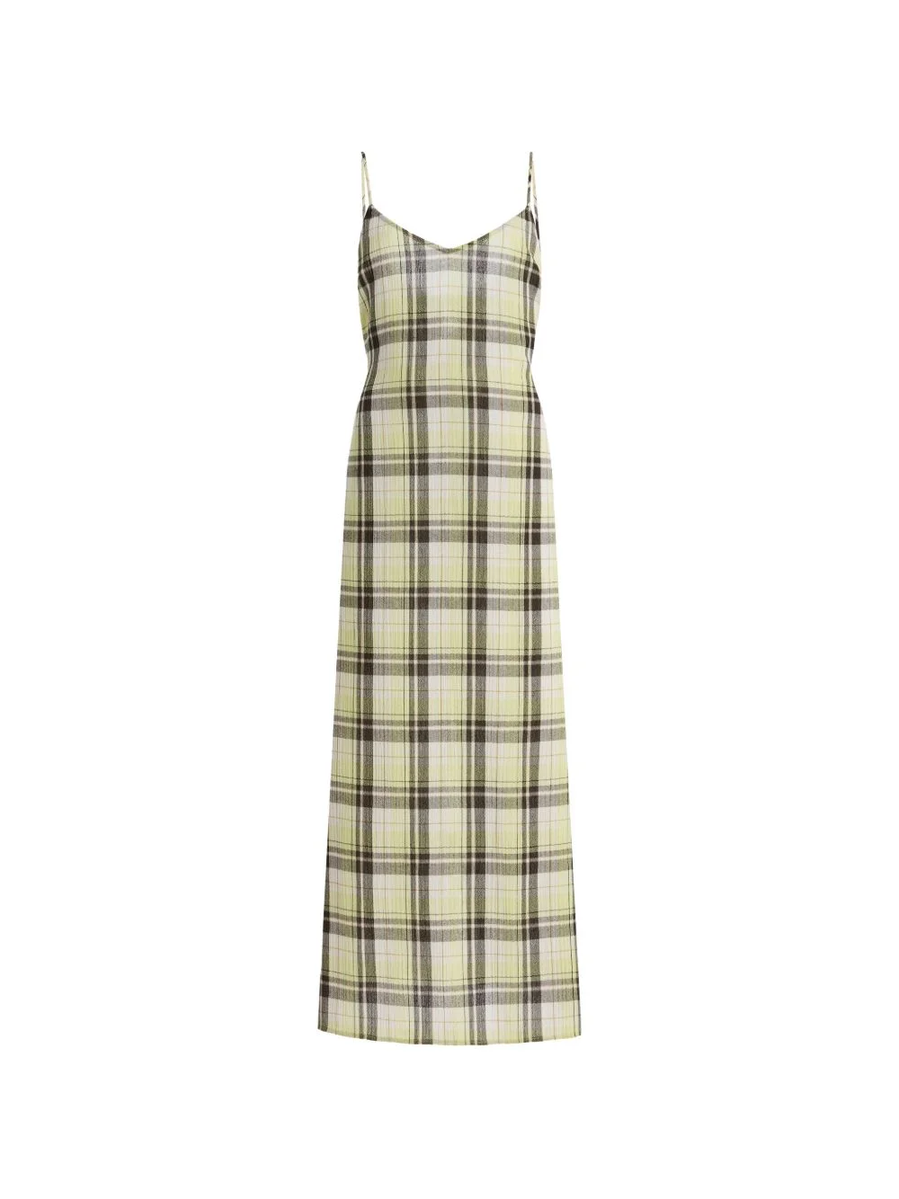 Evelyn plaid V-neck maxi dress - 1