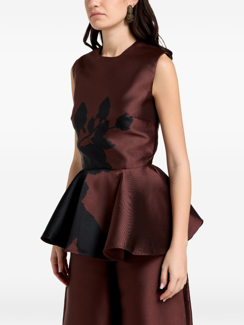 floral-print peplum top 1
