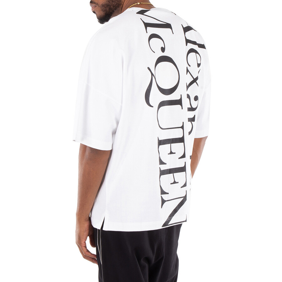 Alexander McQueen Men's White/Black Exploded Logo T-shirt - 2