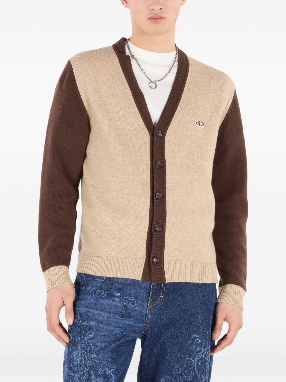 two-tone cardigan - 3