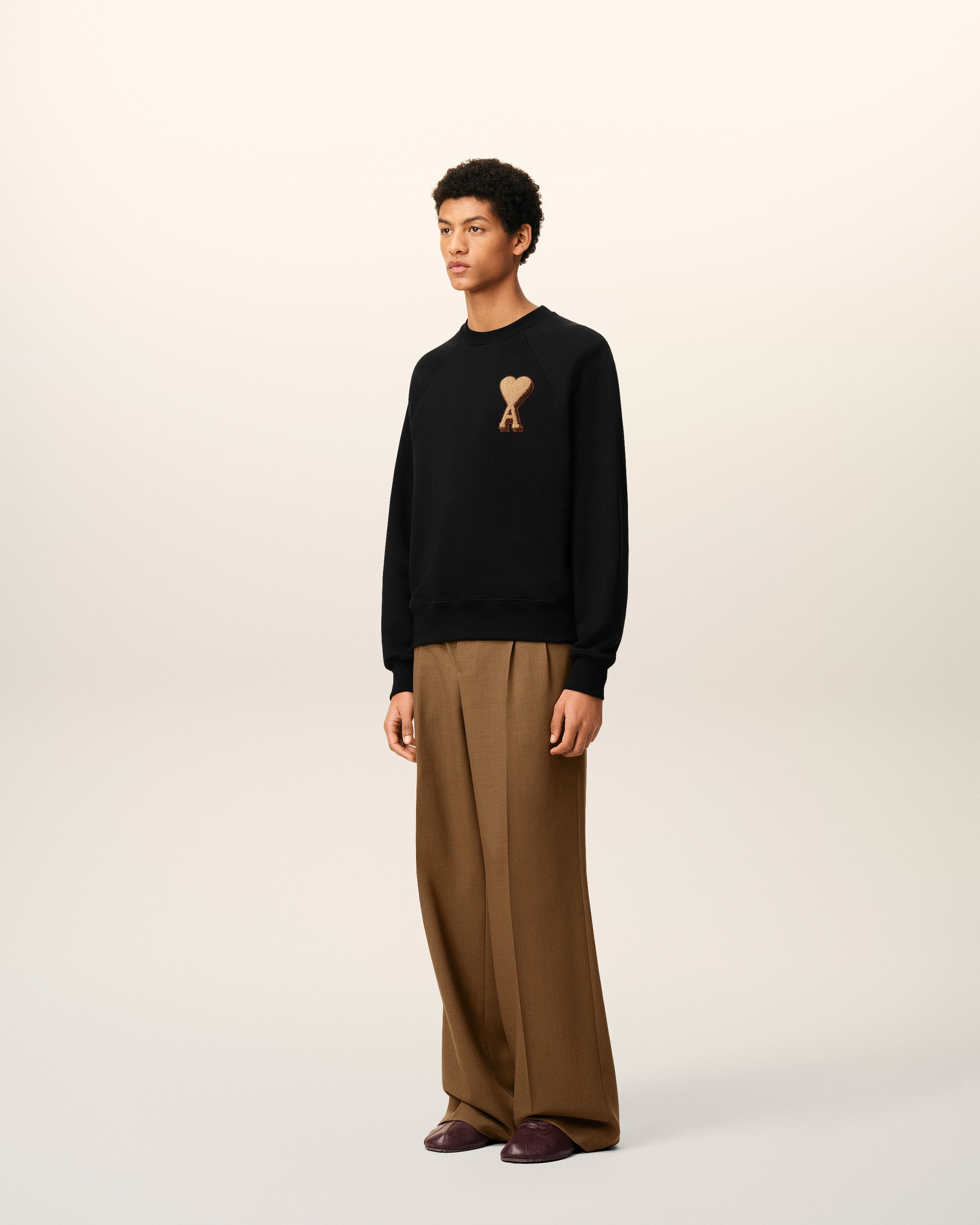 BLACK COTTON AMI DE COEUR SWEATSHIRT - 6