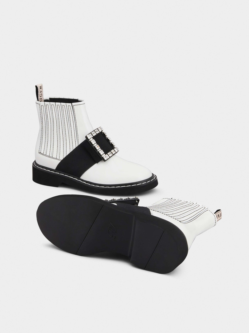 Viv' Rangers Stitch Strass Buckle Booties in Leather 6