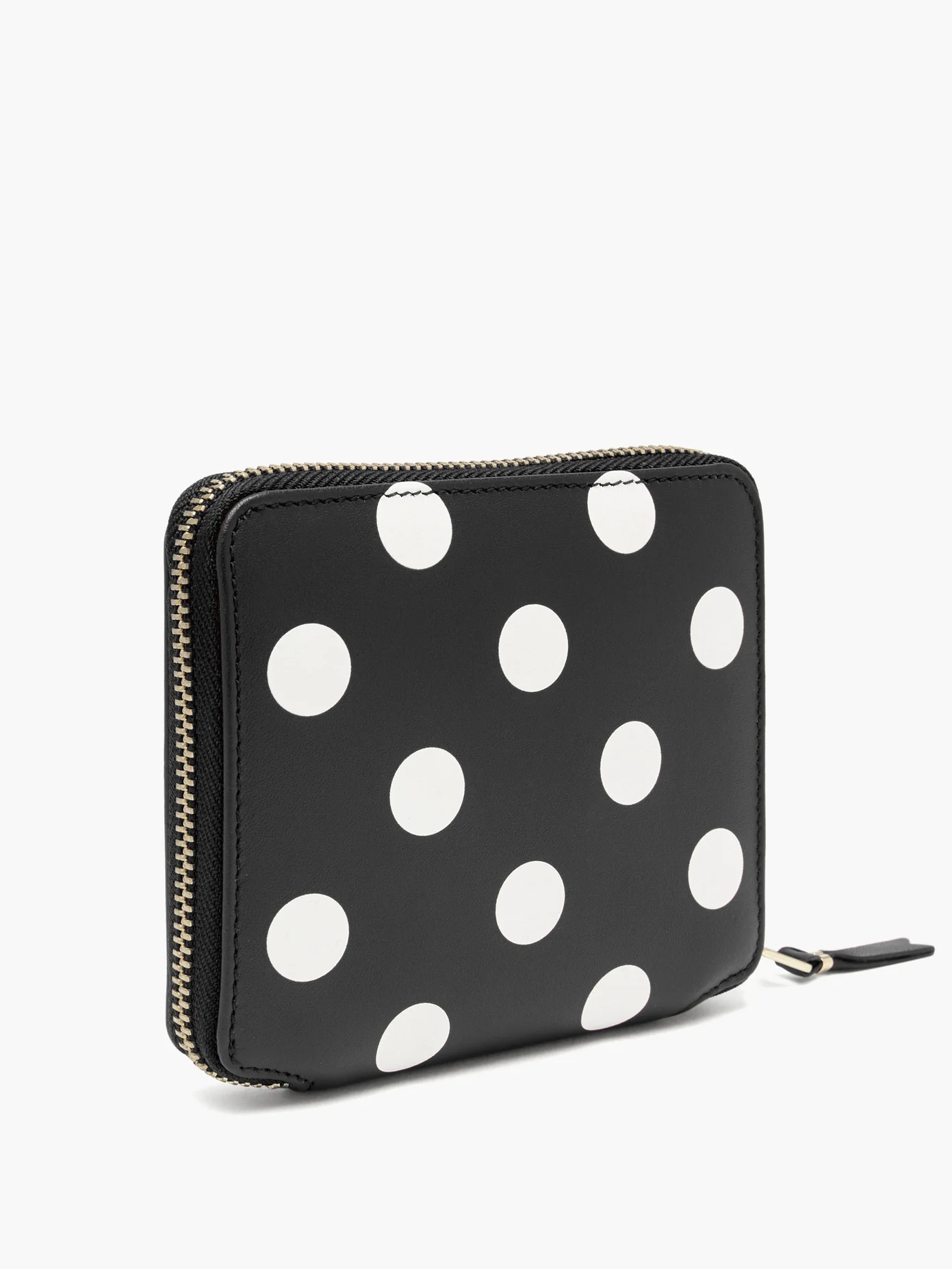 Polka-dot leather zip wallet - 4