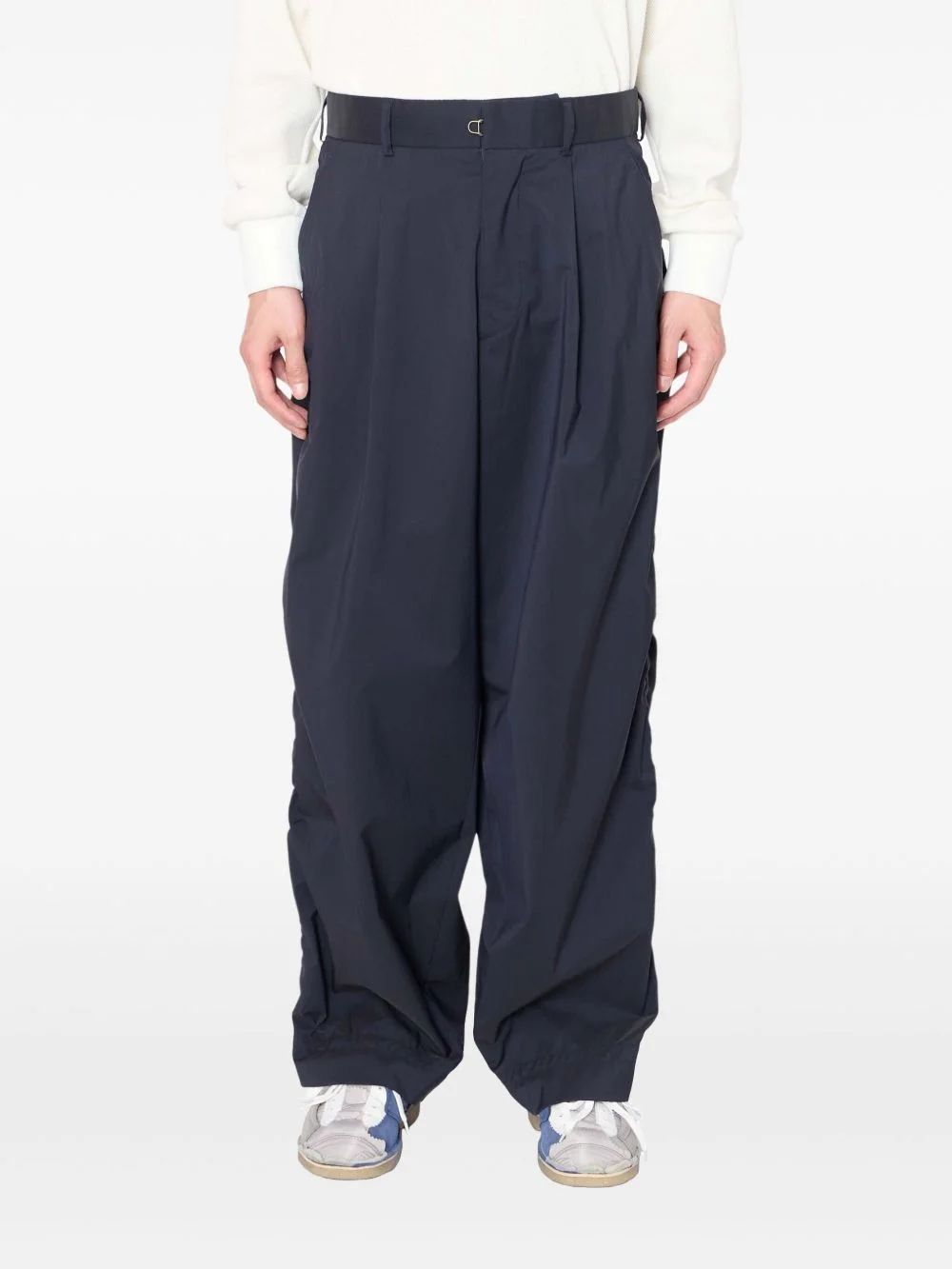 pleated-front trousers - 1