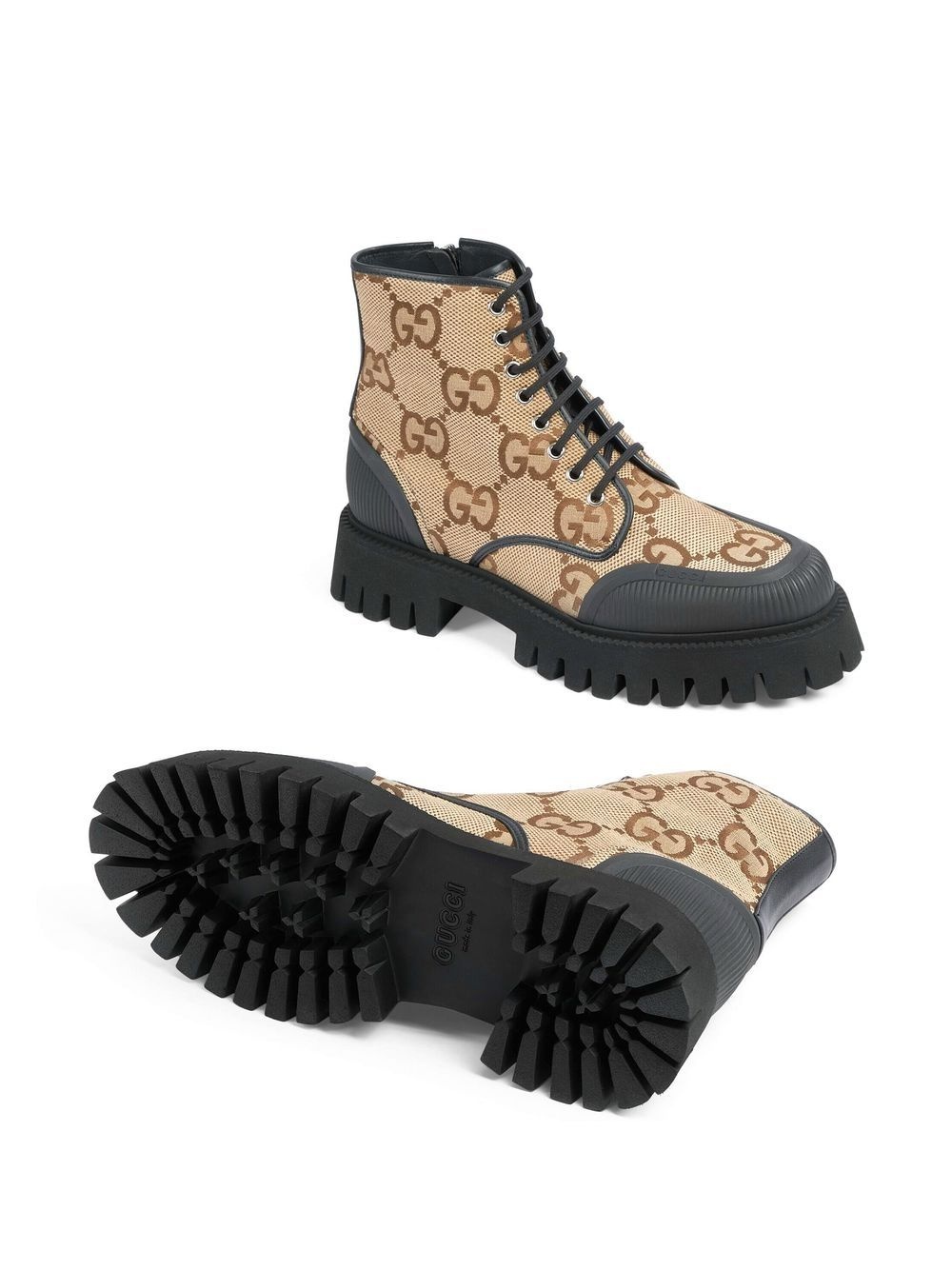 GG lace-up combat boots - 4