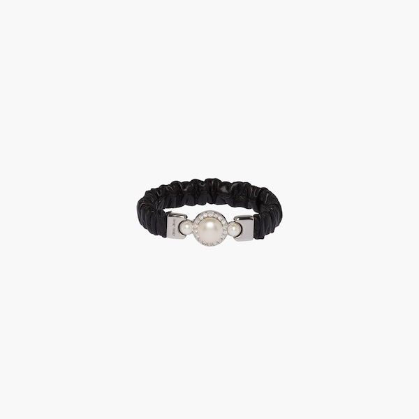 Nappa leather and metal bracelet - 3