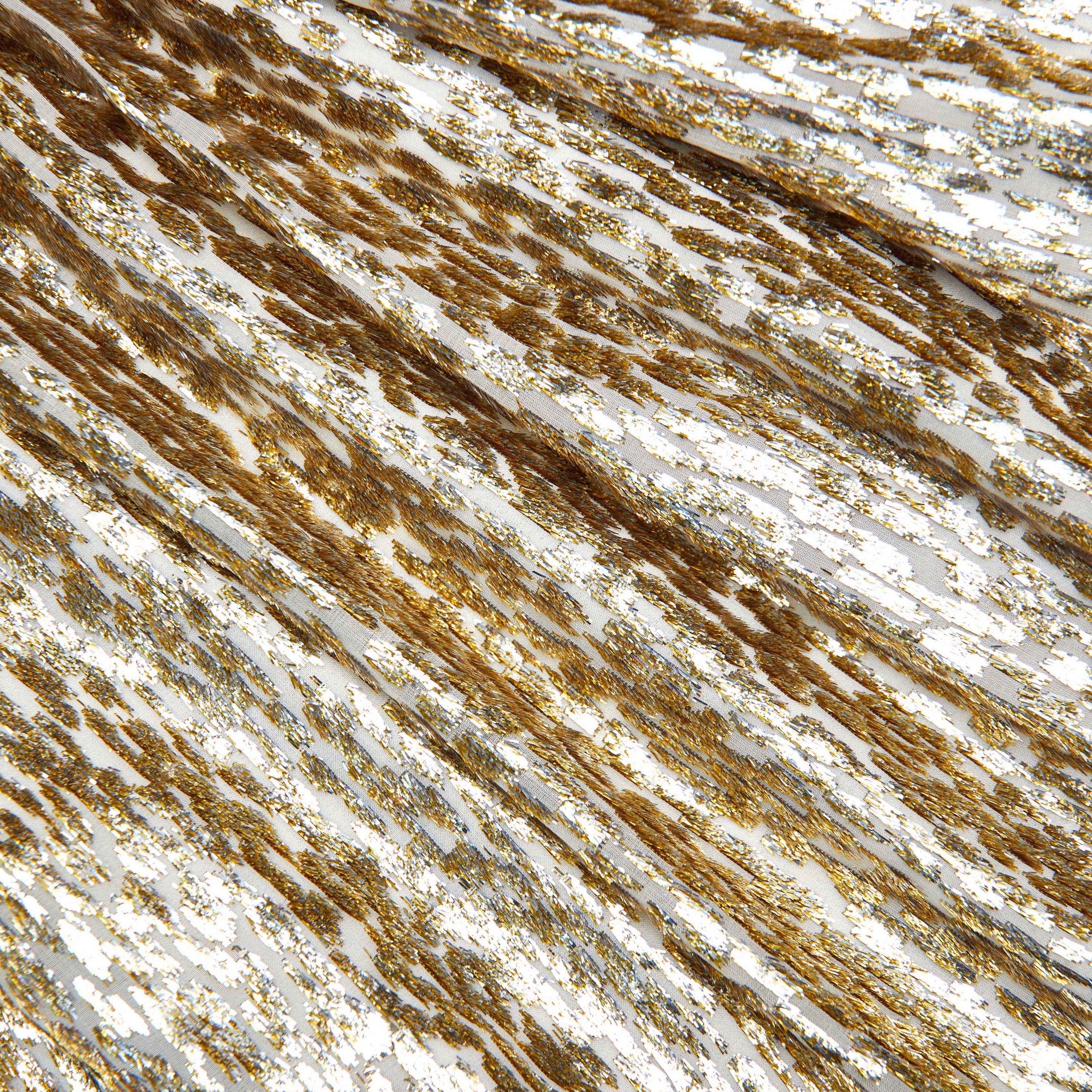 Gold Fil Coupe Mini Dress - 5