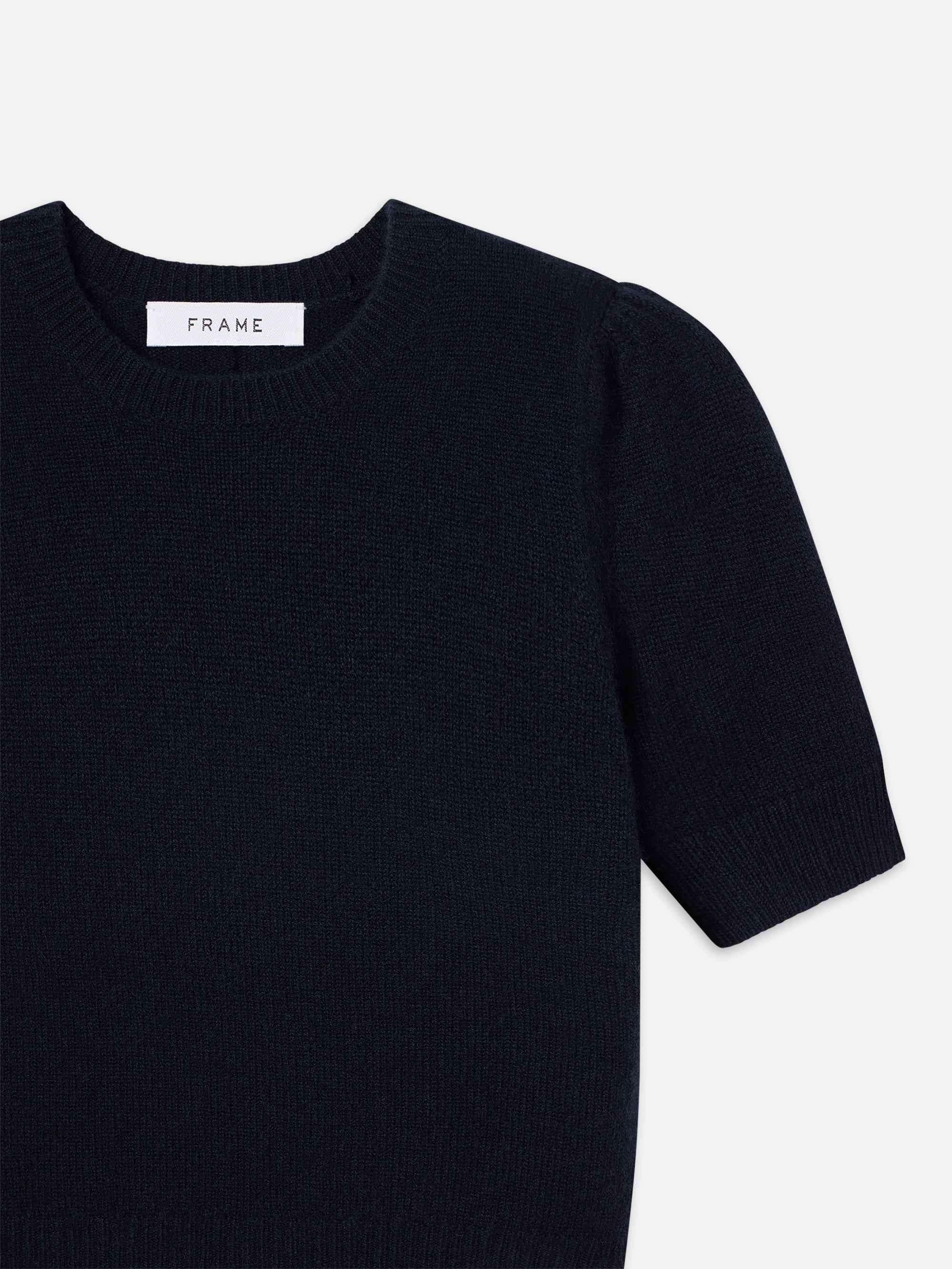 Cashmere Gathered Sweater in Navy - 3