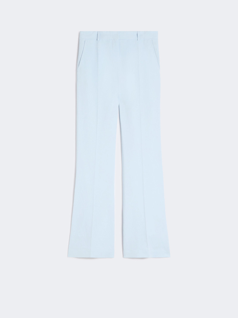 FRAGOLA Slim-fit flared trousers in viscose - LIGHT BLUE 1