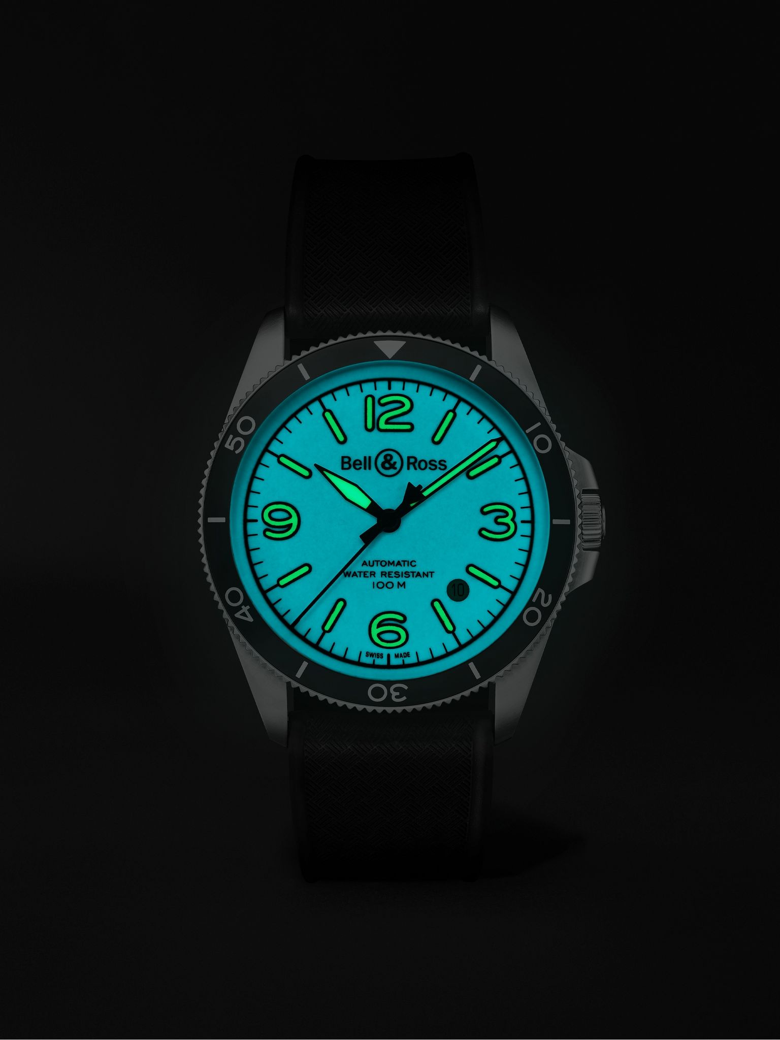 BR V2-92 Full Lum Limited Edition Automatic 41mm Stainless Steel and Rubber Watch, Ref. No. BRV292-L - 9