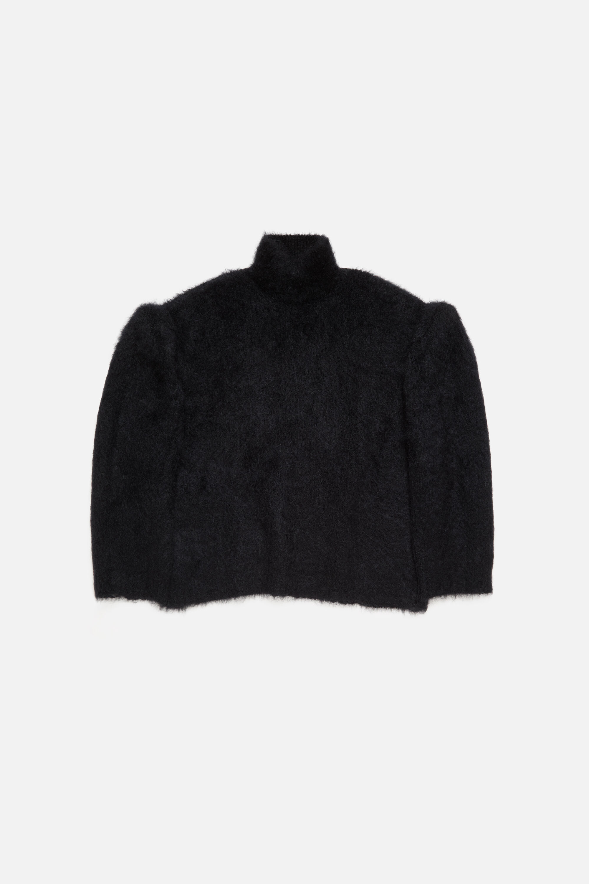 Padded wool knit - Black - 1
