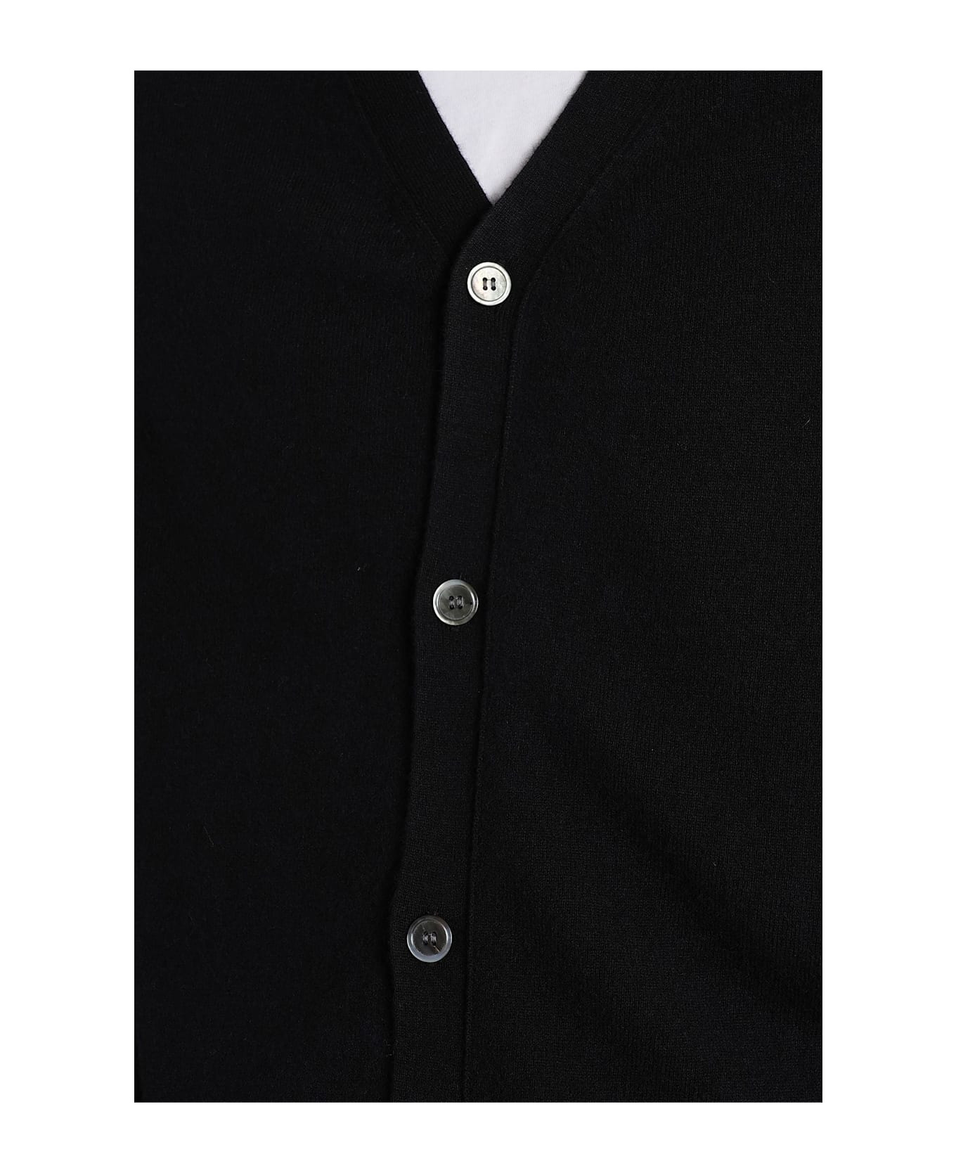 Cardigan In Black Wool - 5