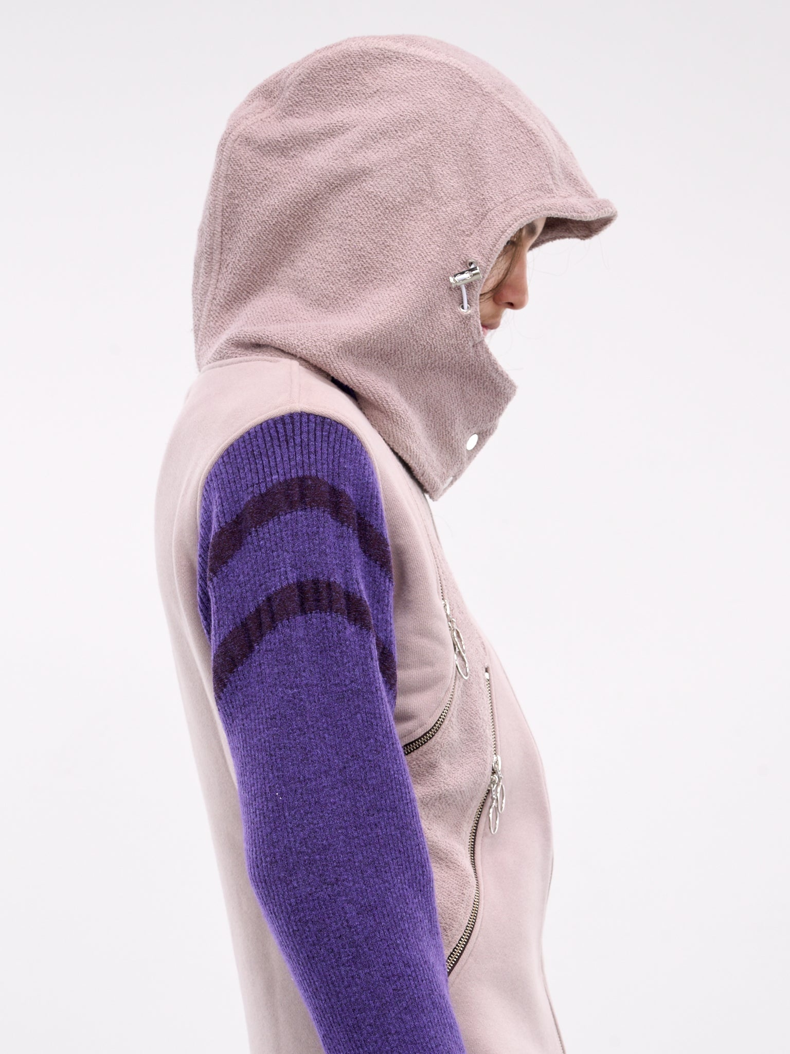 Hybrid Jersey & Mohair Zip Hoodie - 4