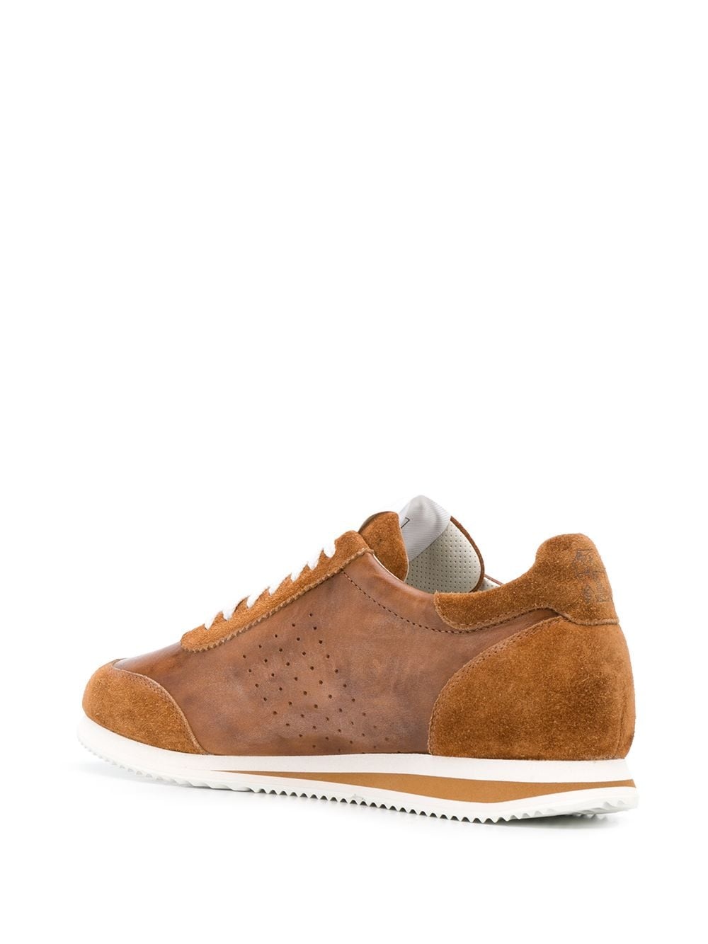 suede-panel low-top sneakers - 3