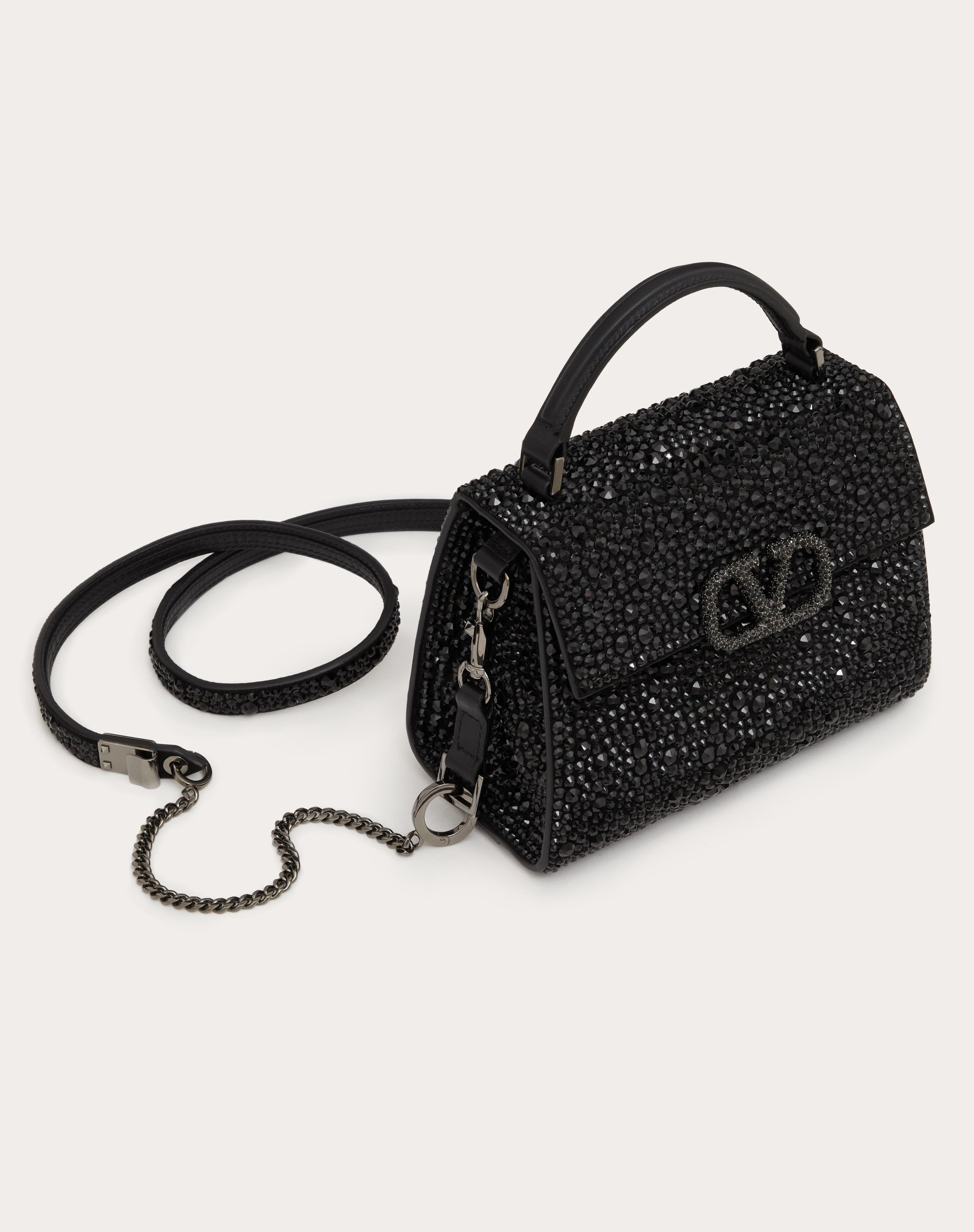 MINI VSLING HANDBAG WITH SPARKLING EMBROIDERY - 5