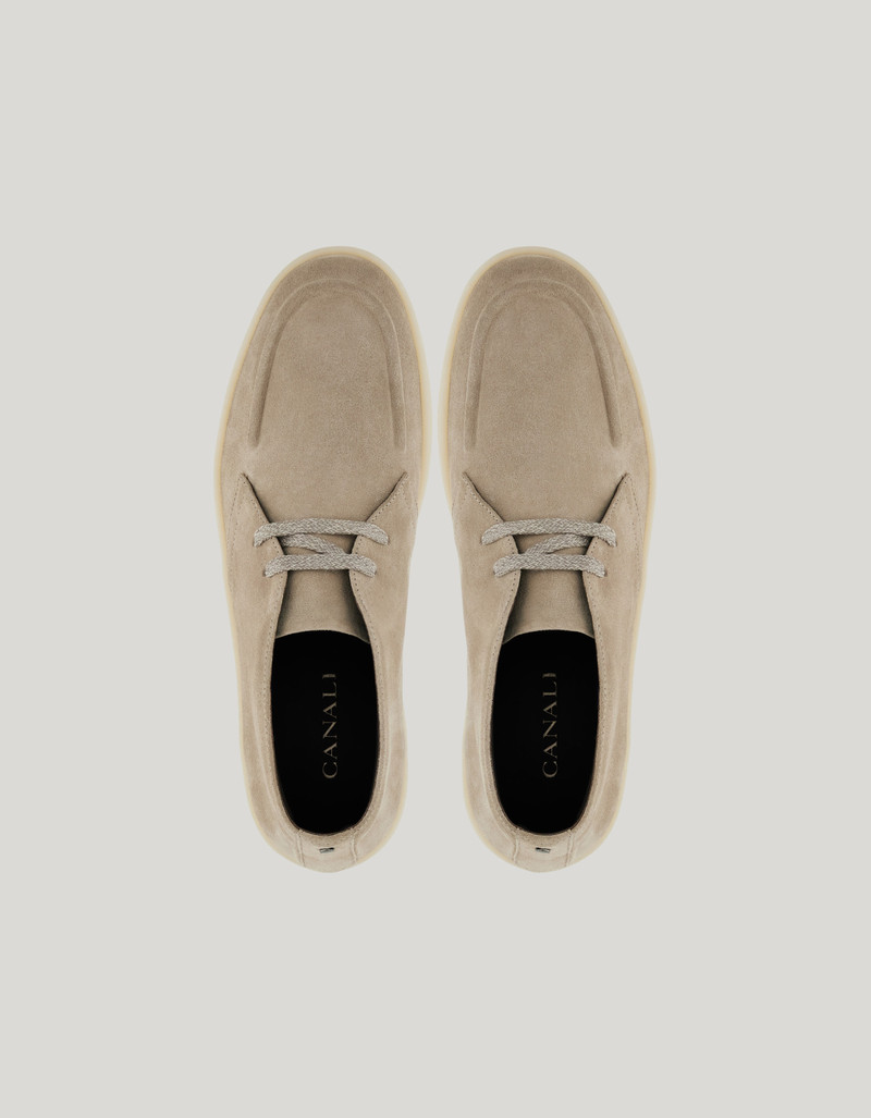 TAUPE ANKLE BOOT WITH DOUBLE-EFFECT FINISH AND RUBBER SOLE 4