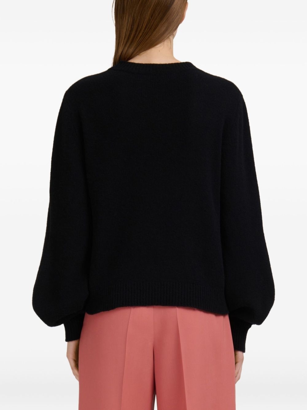 cashmere balloon-sleeve sweater - 3