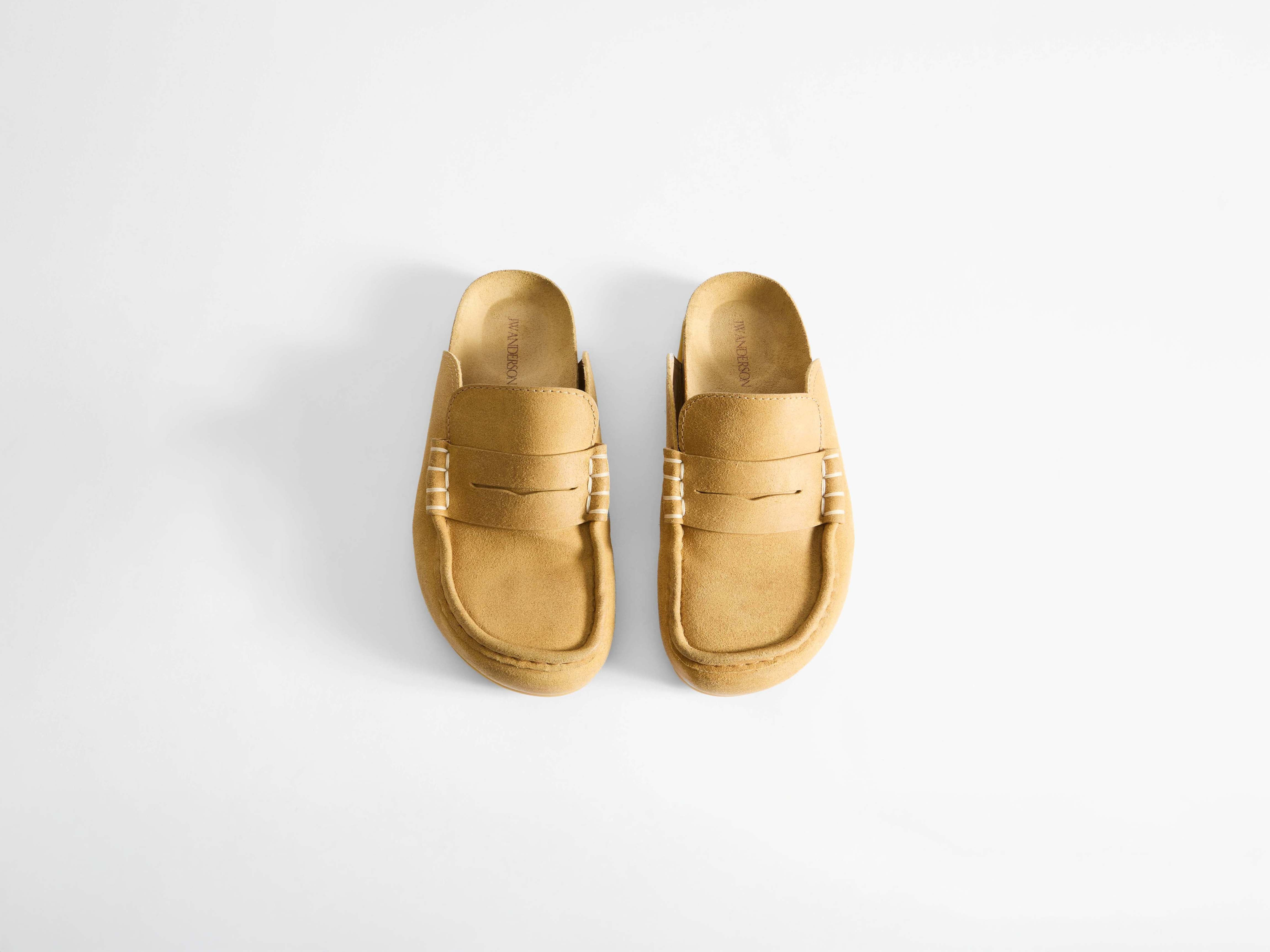 WOMENS STITCH LOAFER MULES IN MUSTARD - 4