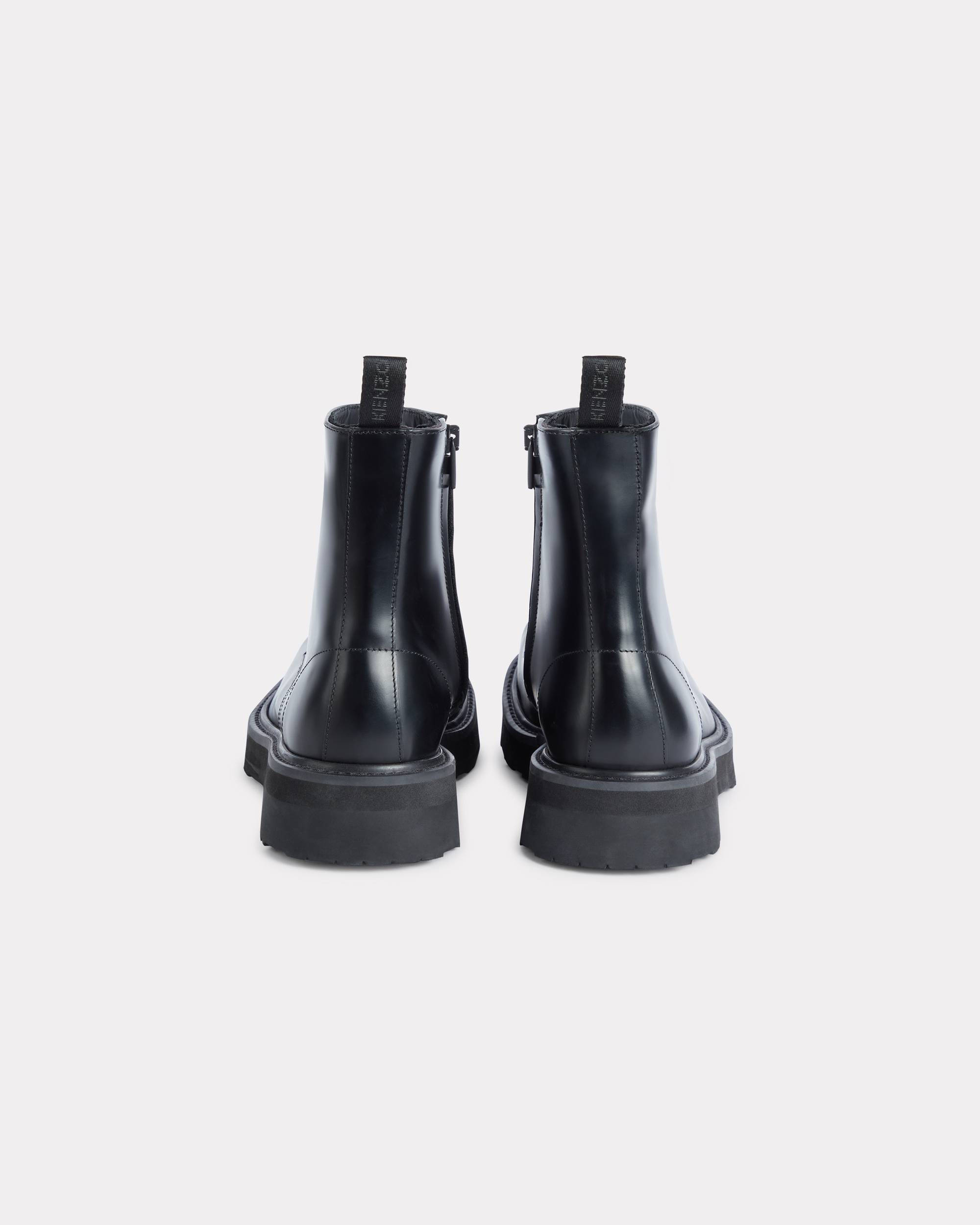 'KENZOSMILE' lace up boots in leather - 3