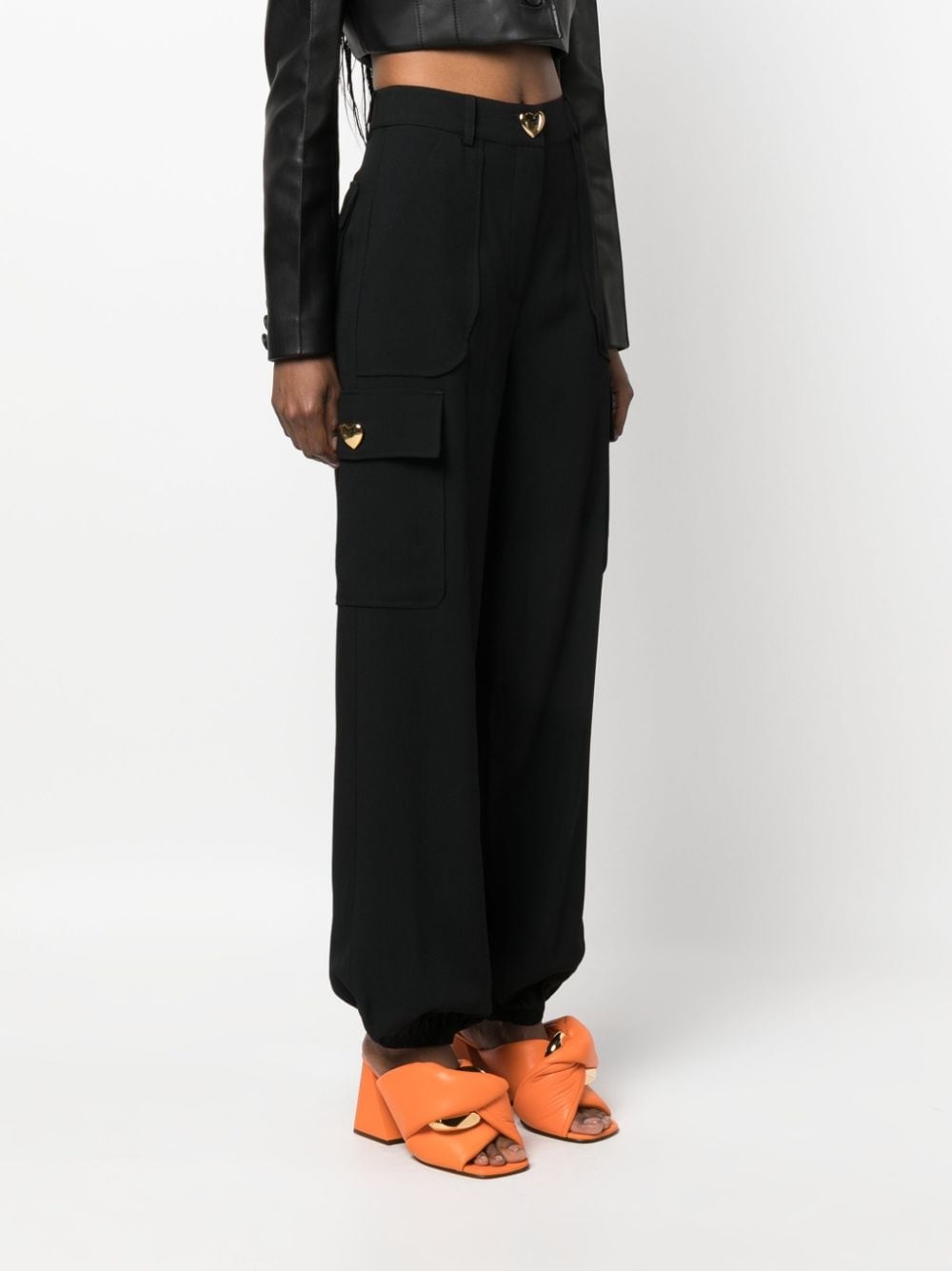 high-waisted cargo trousers - 3