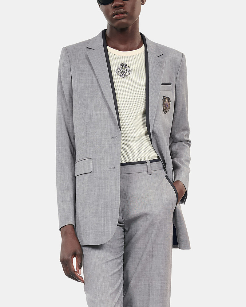 TAUPE WOOL SUIT JACKET 5