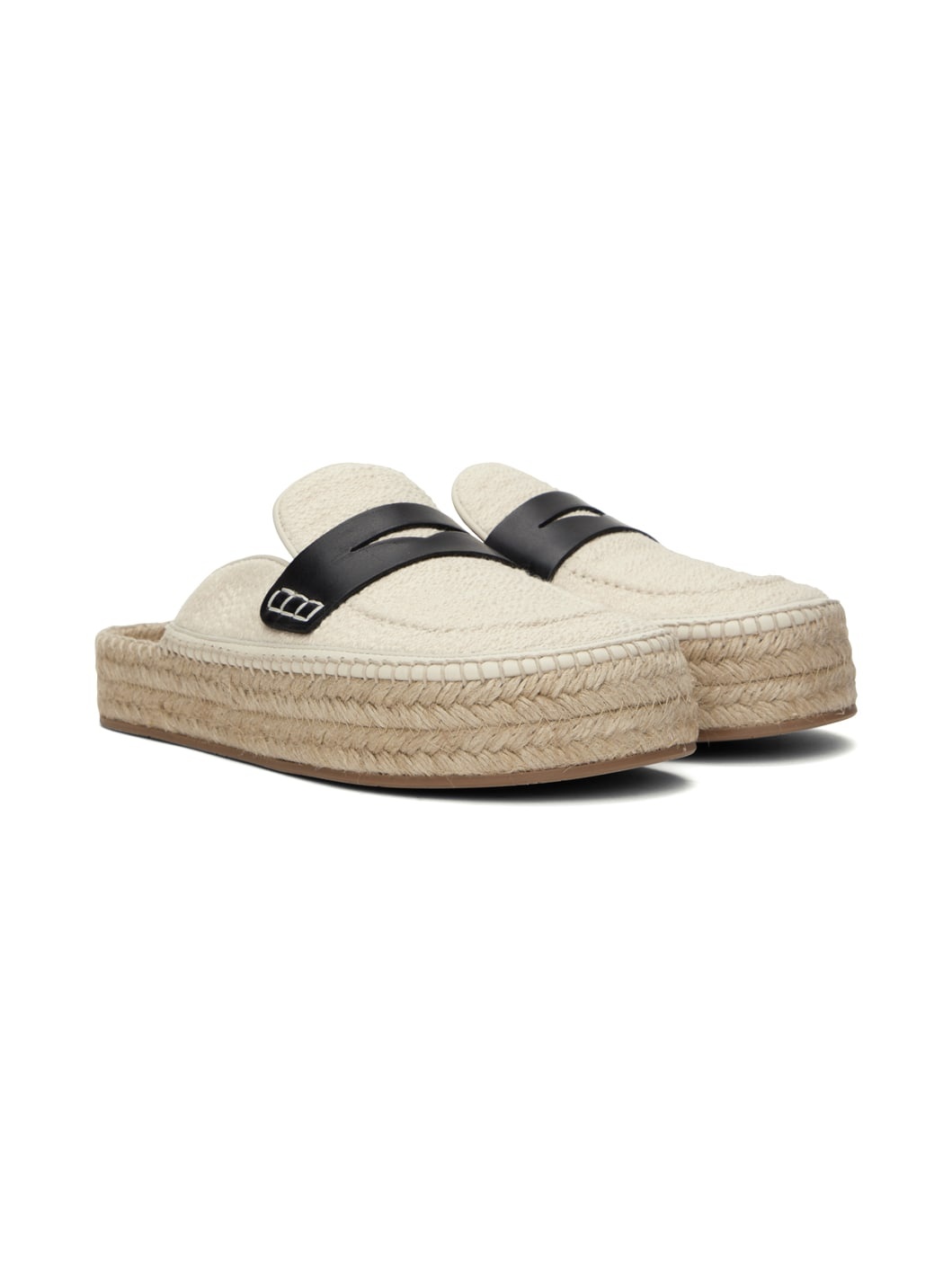 Beige Platform Espadrilles - 4