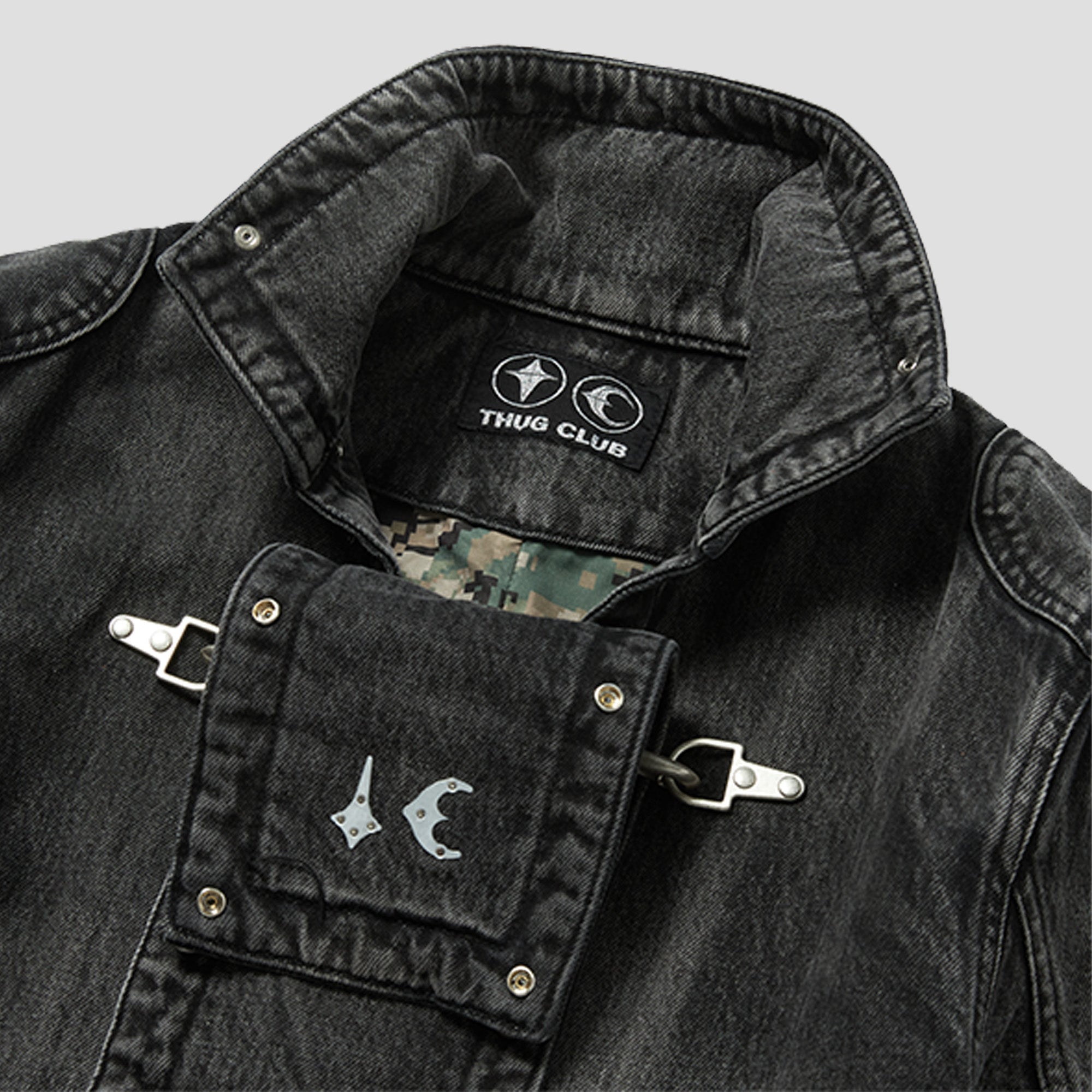 BIO SOLDIER DENIM TRENCH COAT - 4