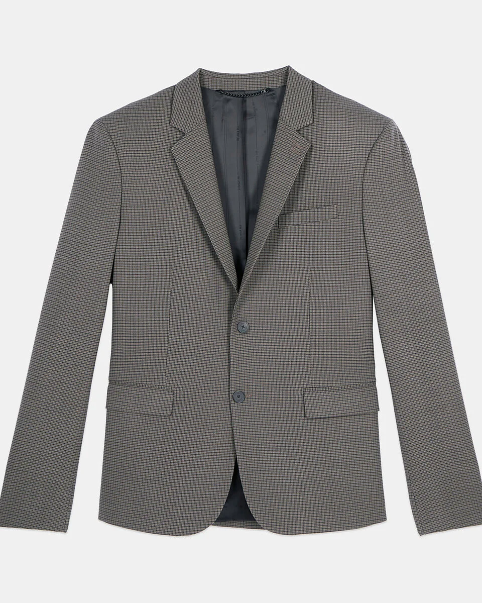 BROWN WOOL SUIT JACKET - 1