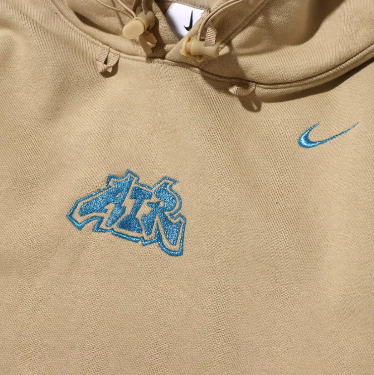 Nike x OFF-WHITE Fleece Hoodie 'Khaki' DN1760-247 - 4