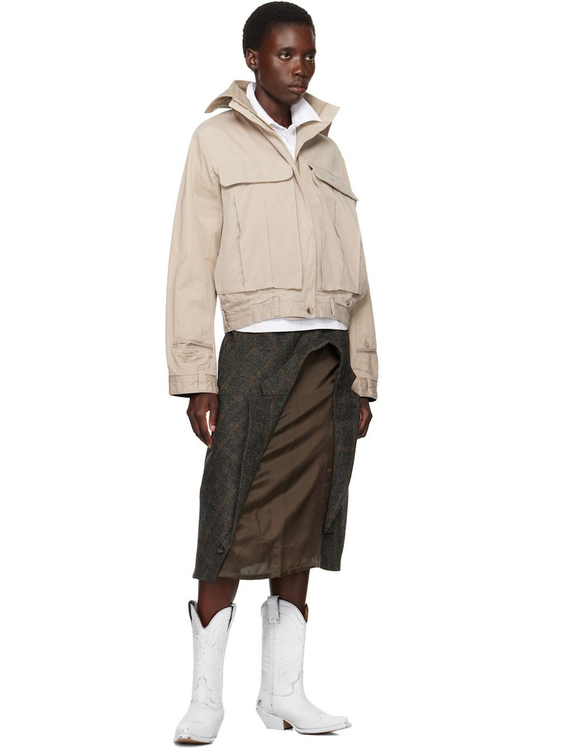 MM6 Maison Margiela White Painted Cowboy Boots outlook