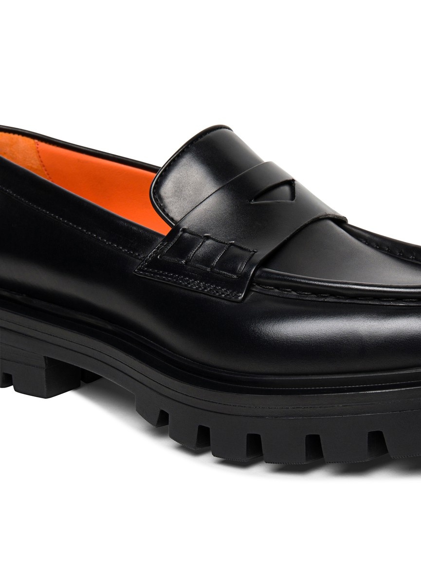 Leather penny loafers - 4