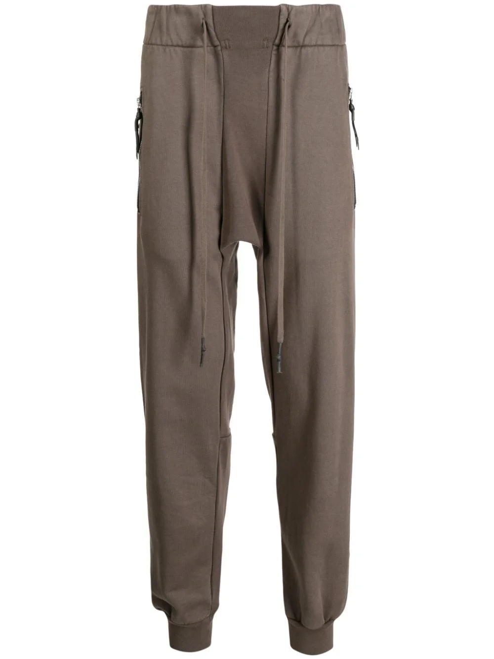 panelled tapered cotton track pants - 1