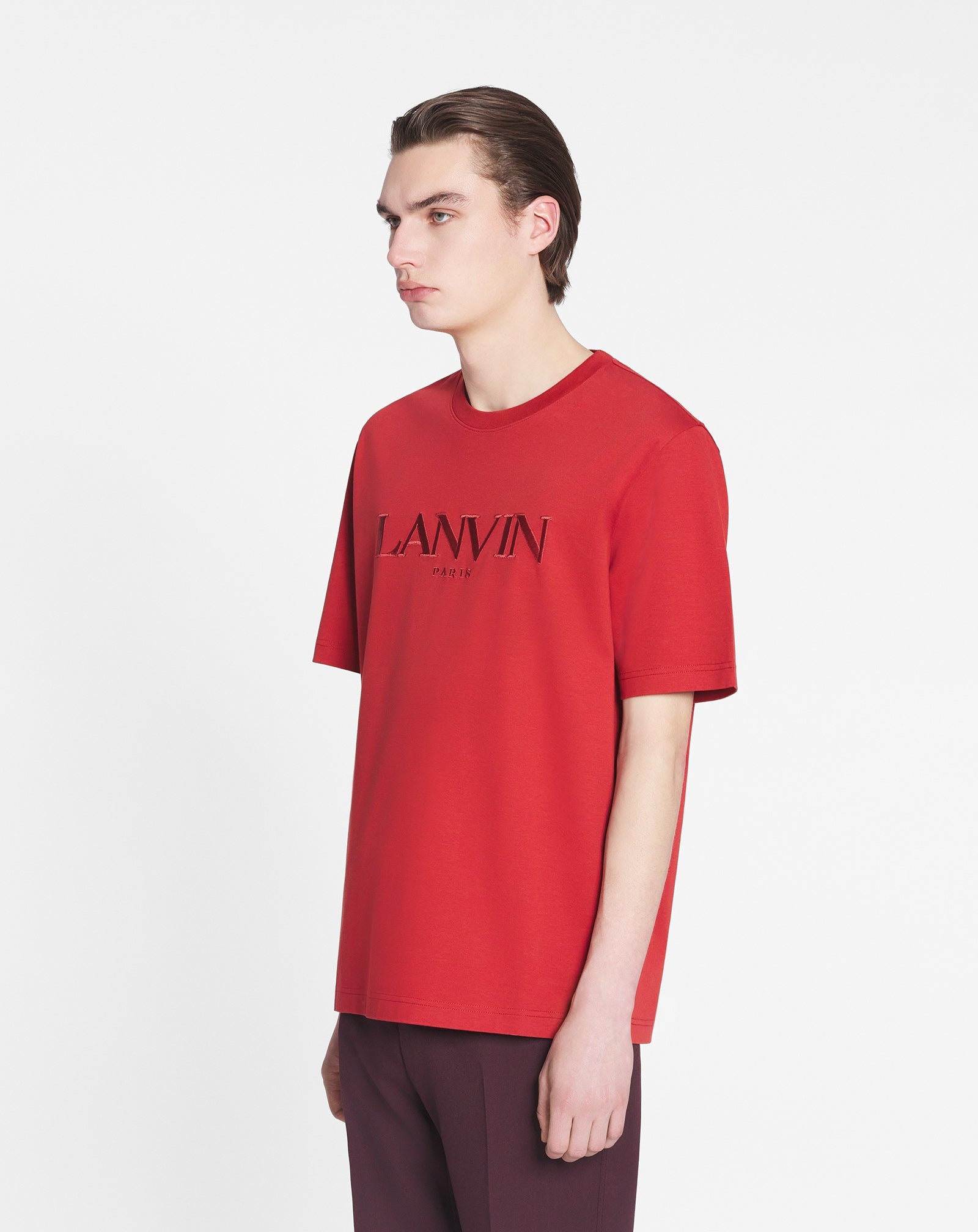 LANVIN PARIS EMBROIDERED T-SHIRT - 3
