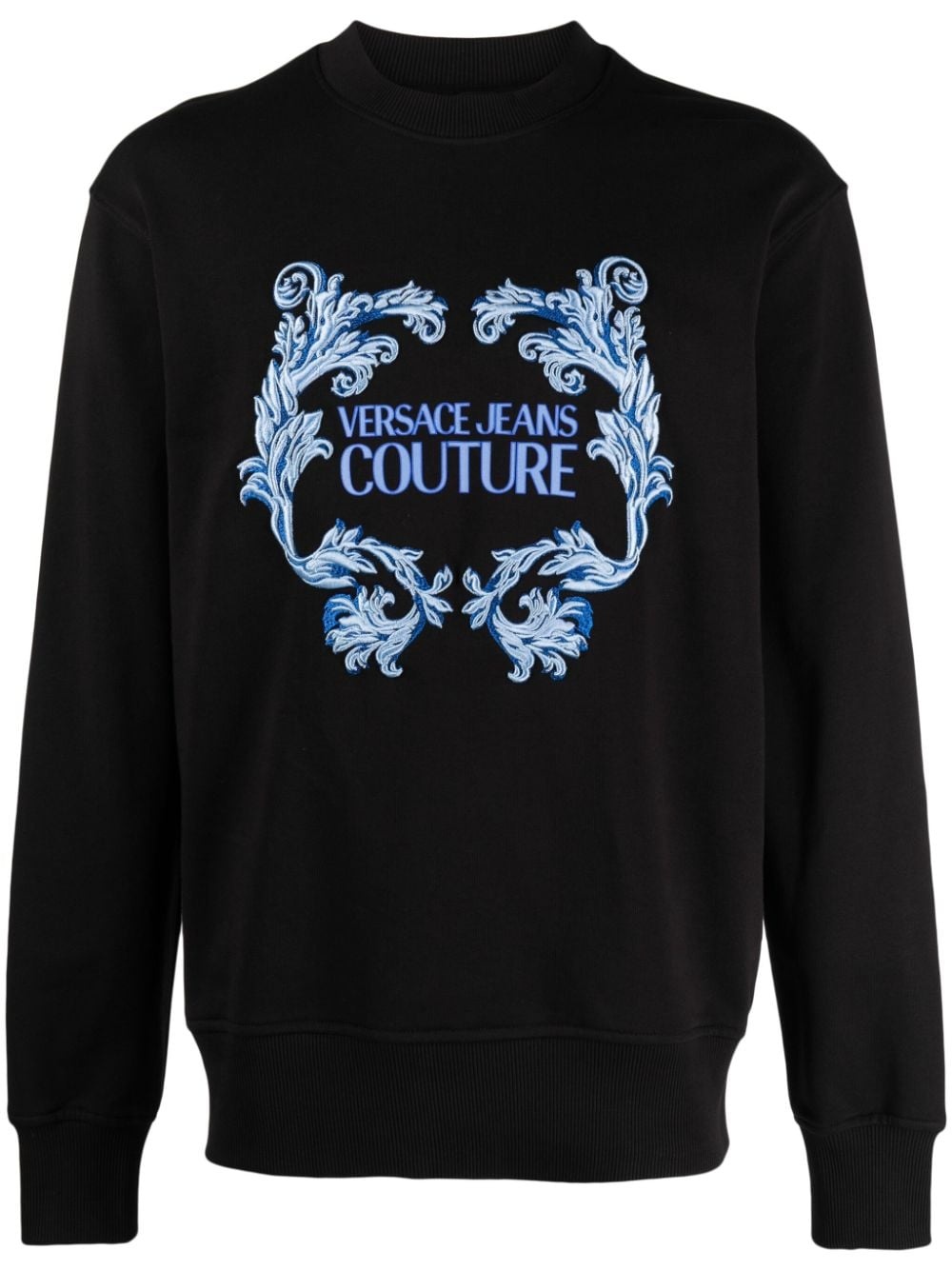 embroidered-motif cotton sweatshirt - 1