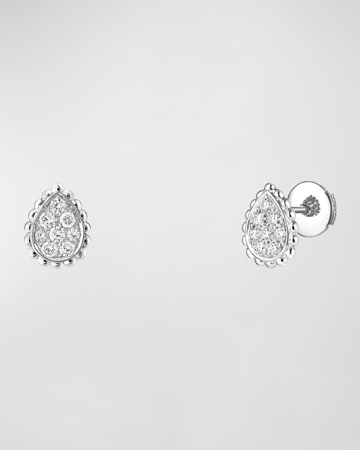 Serpent Boheme White Gold Diamond Stud Earrings - 3