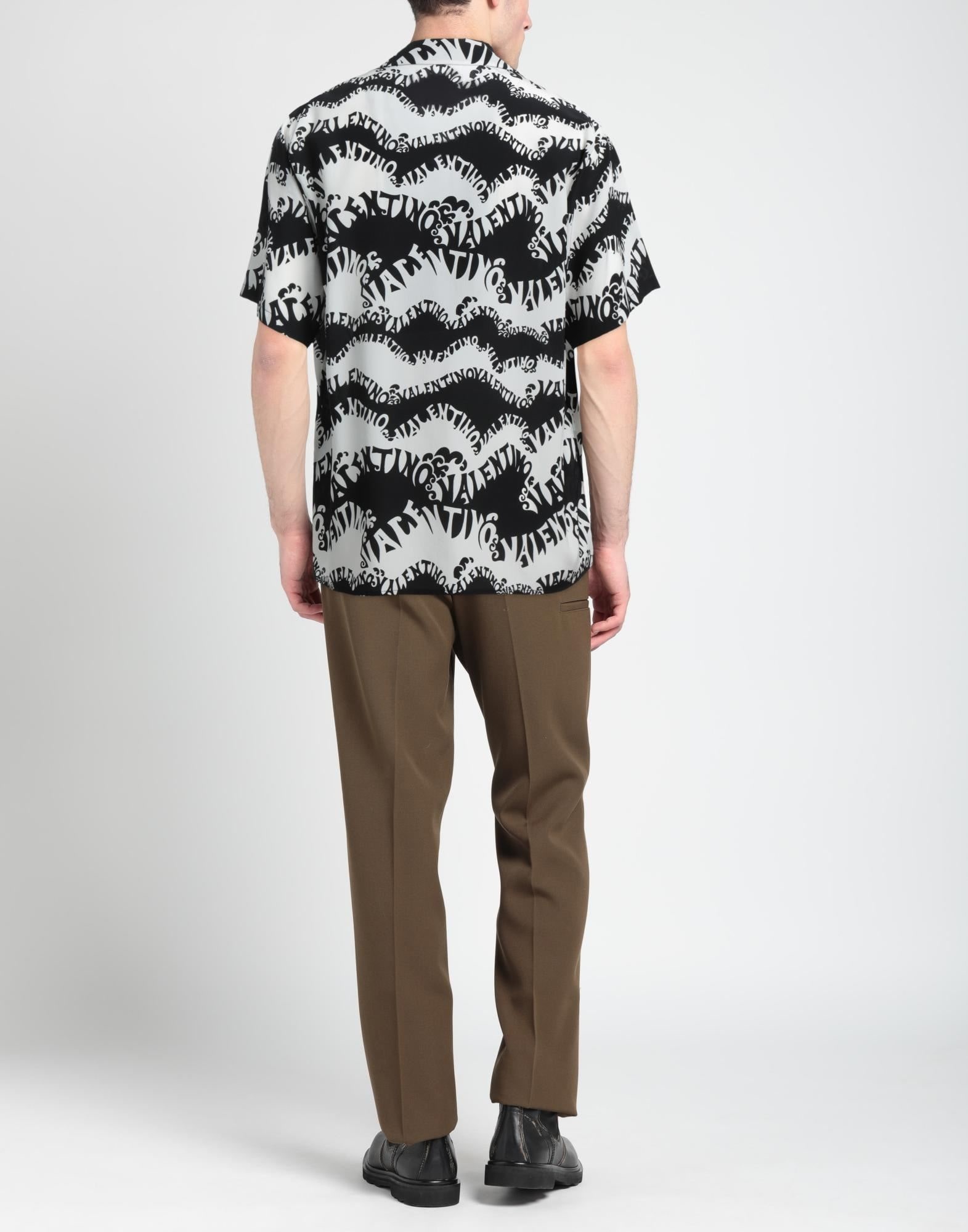 Black Men's Patterned Shirt - 3