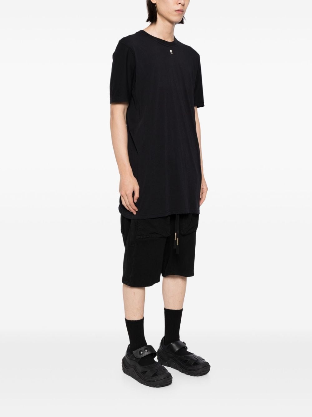 11 by Boris Bidjan Saberi logo tag cotton T-shirt | REVERSIBLE