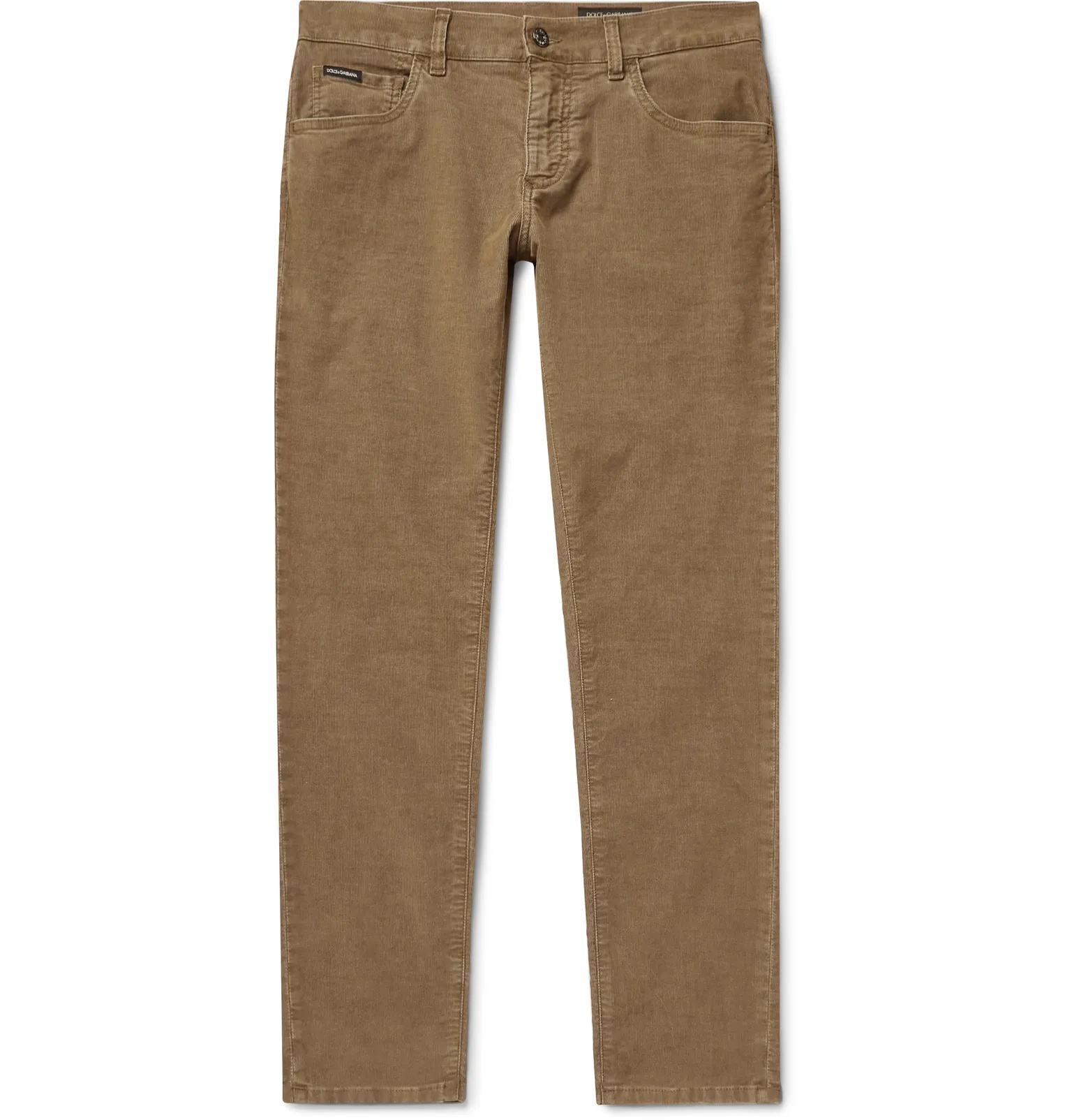 Skinny-Fit Cotton-Blend Corduroy Trousers - 1