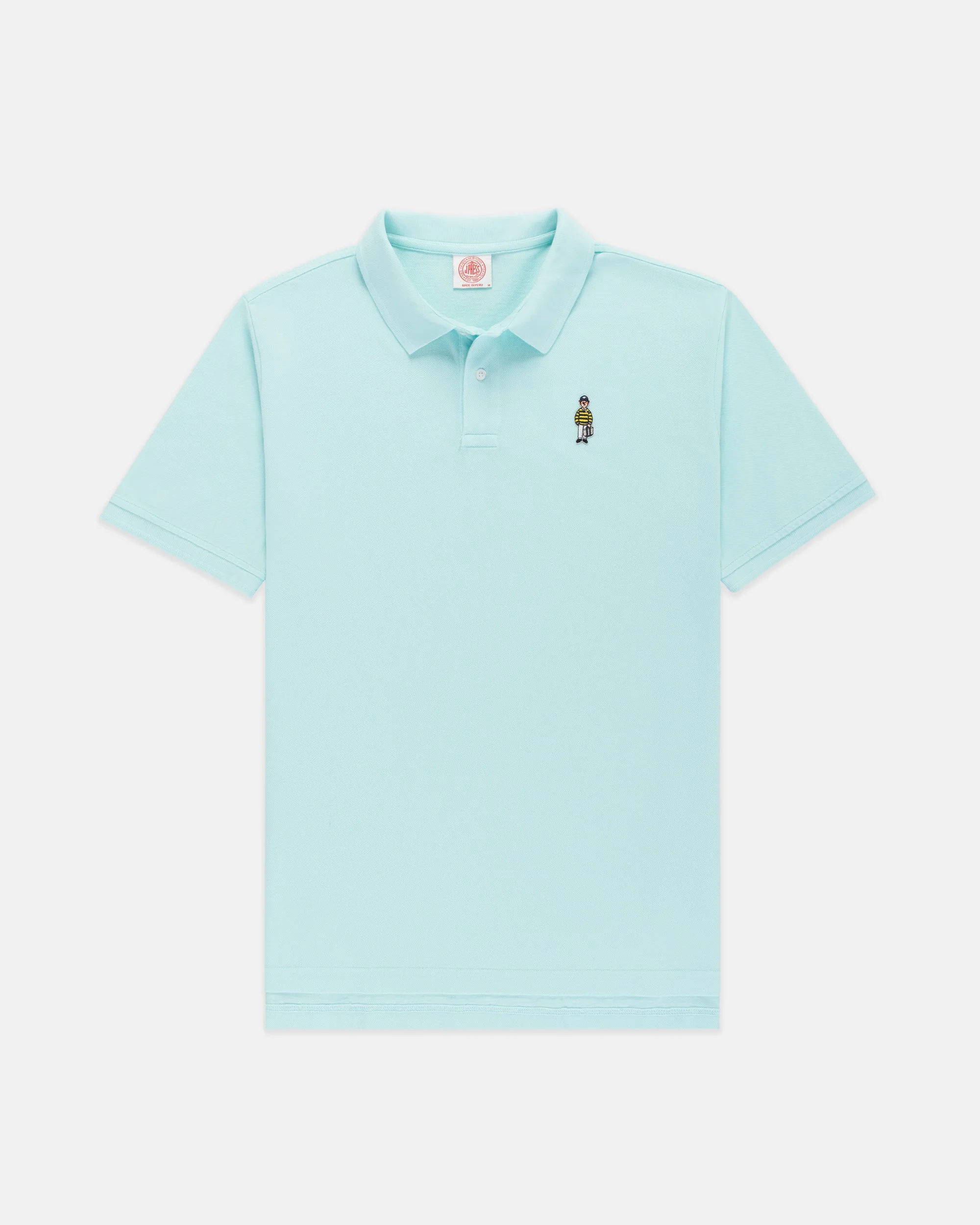 LIGHT BLUE IVY GUY COTTON PIQUE POLO - 1