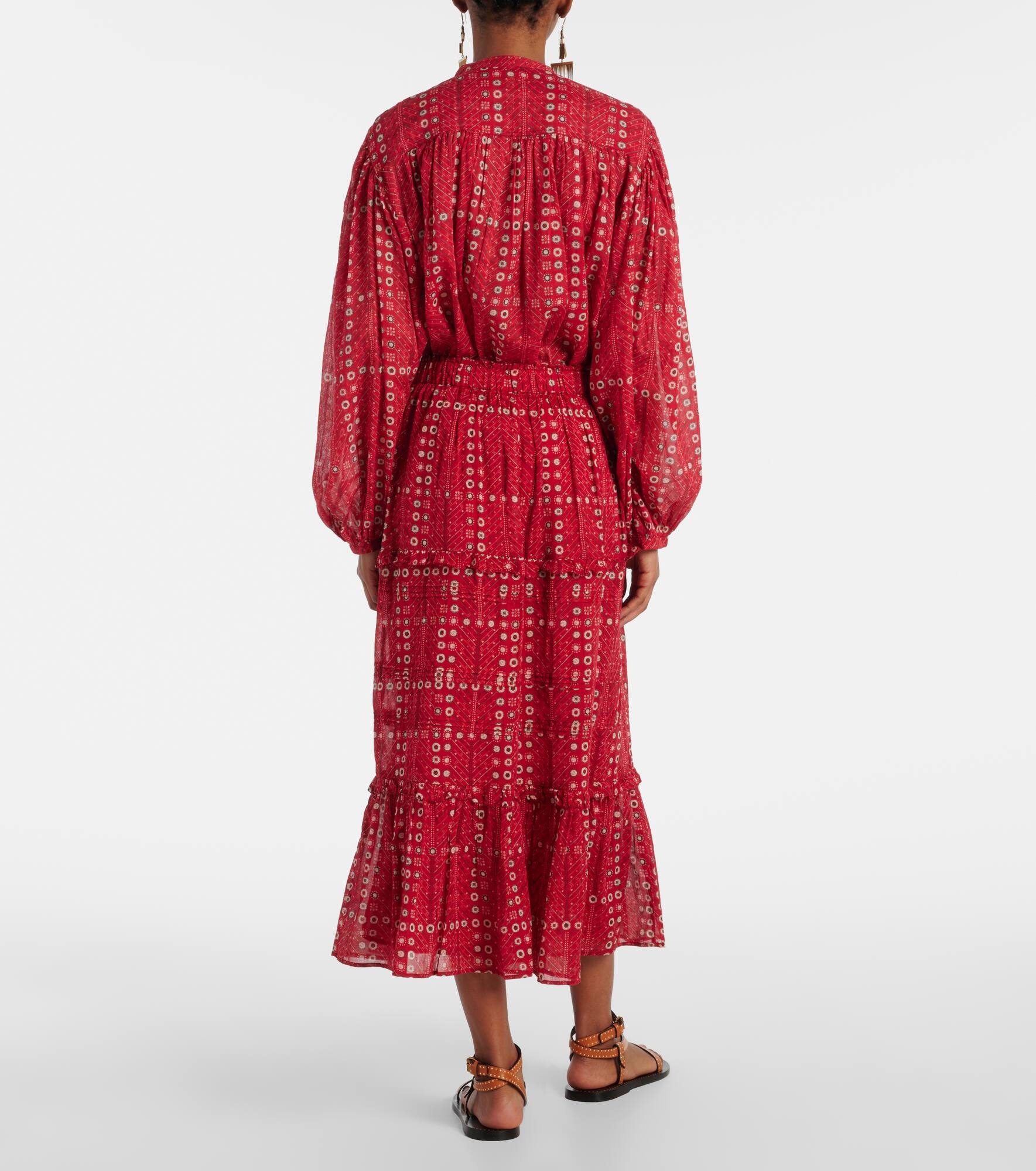 Diya printed cotton maxi skirt - 3