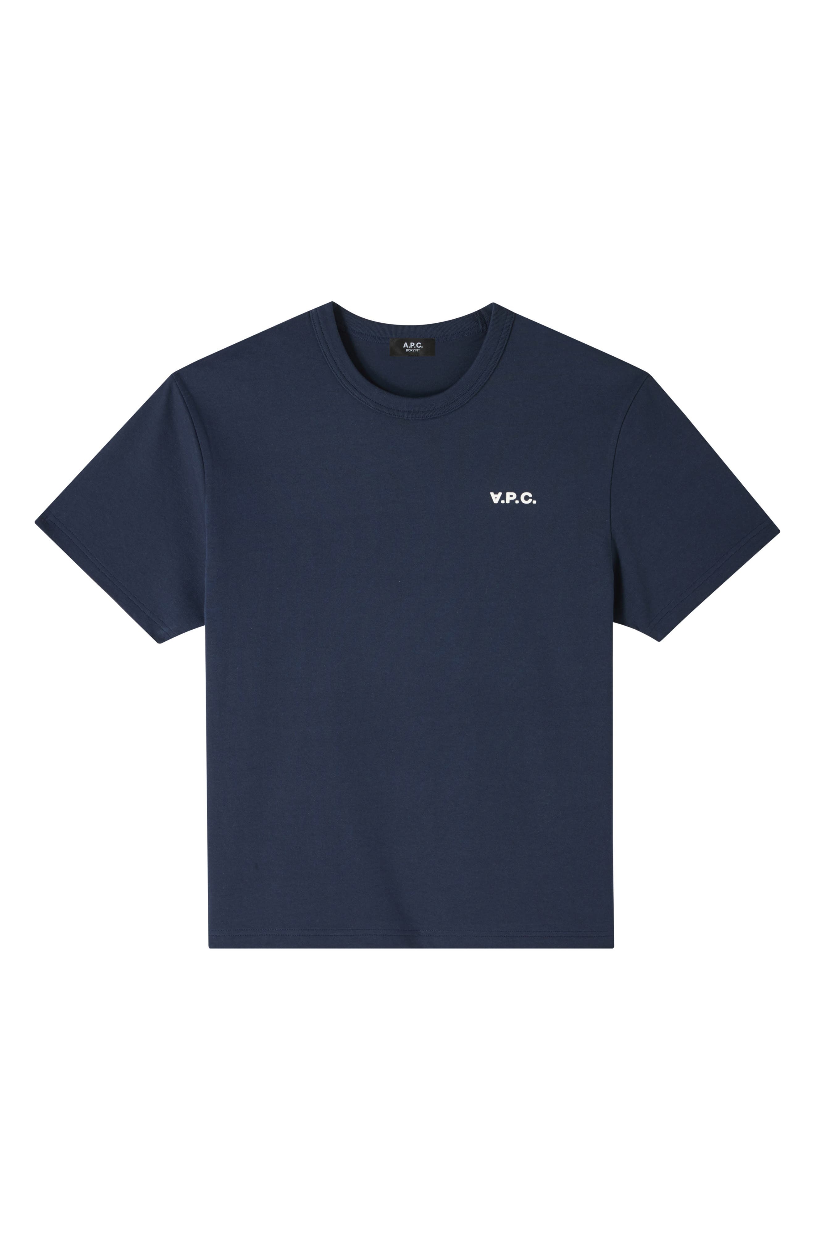 A.P.C. Boxy Organic Cotton T-Shirt in Bleu Gris/Dark Navy at Nordstrom - 2