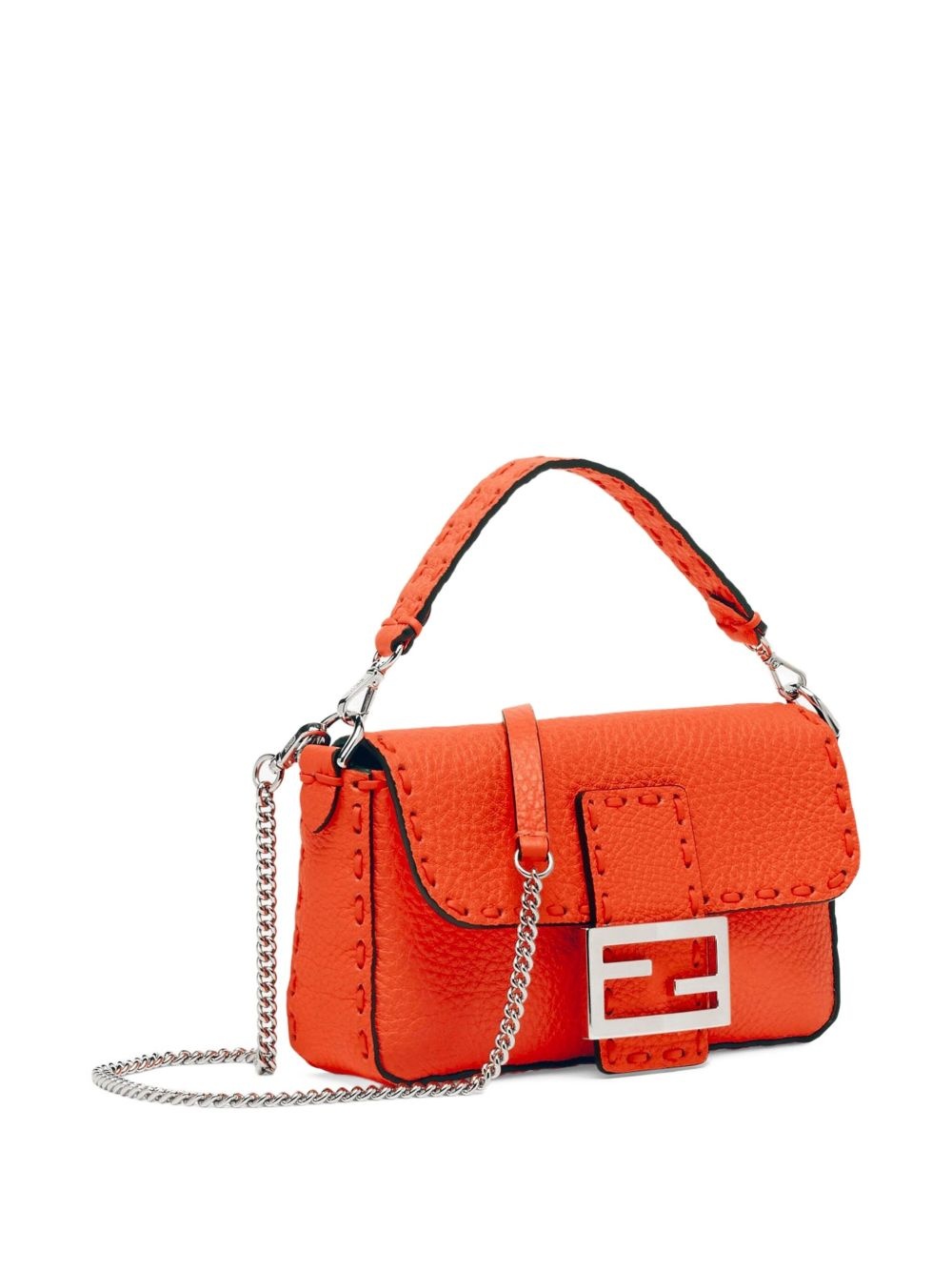 textured leather crossbody bag - 4