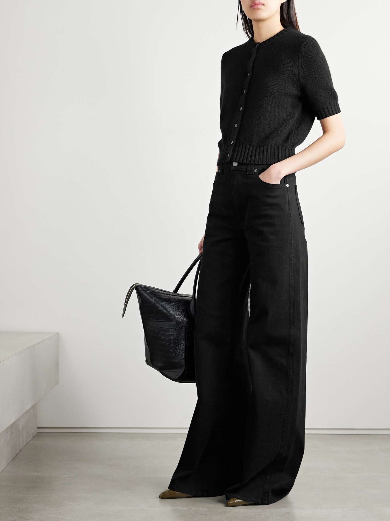 Dane high-rise wide-leg jeans Black - 2